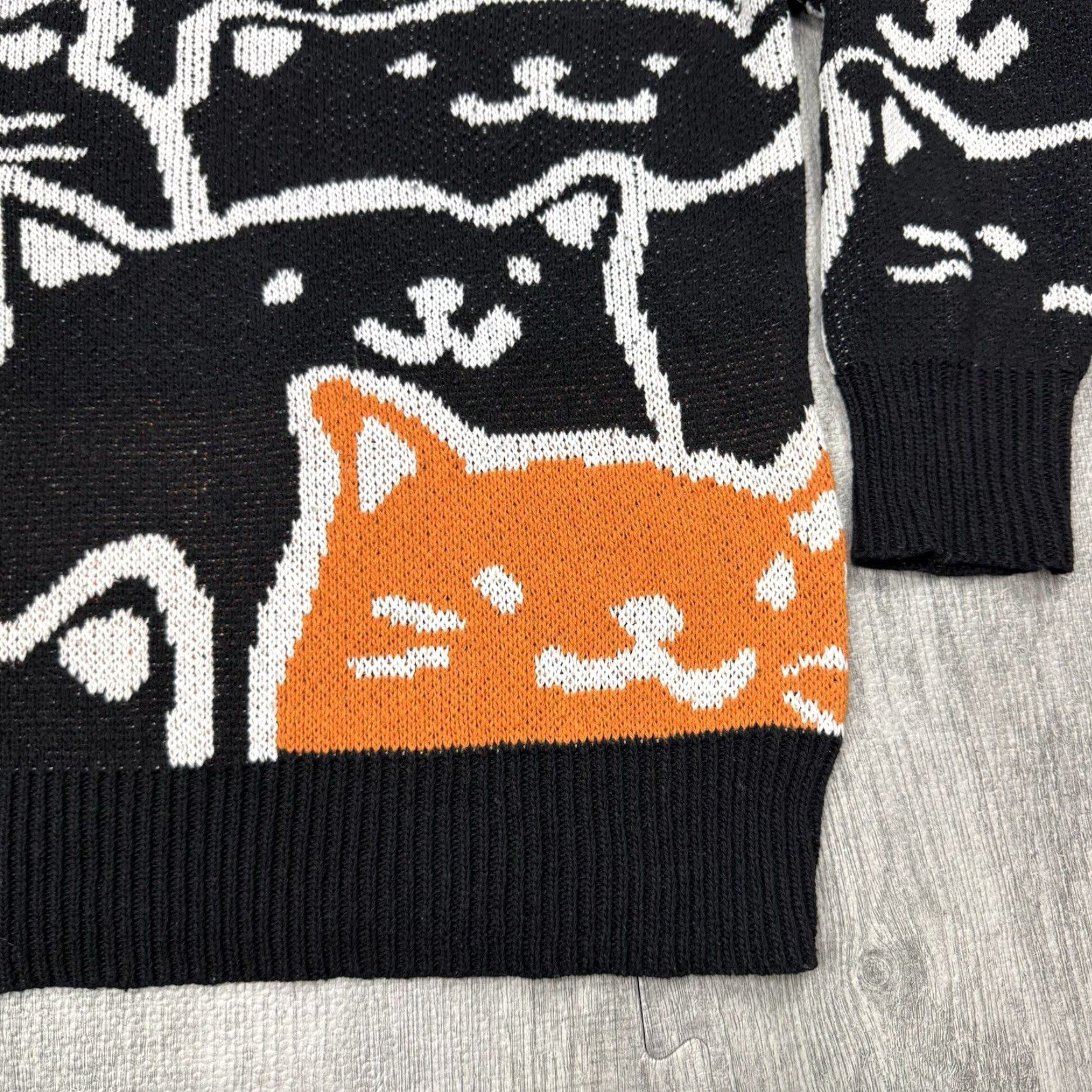 Vintage VTG ROVEN DINO CAT THEME ALL OVER CUTE CREW SWEATER GRAPHIC MEOW WHISKER L Size M / US 6-8 / IT 42-44 - 3 Thumbnail