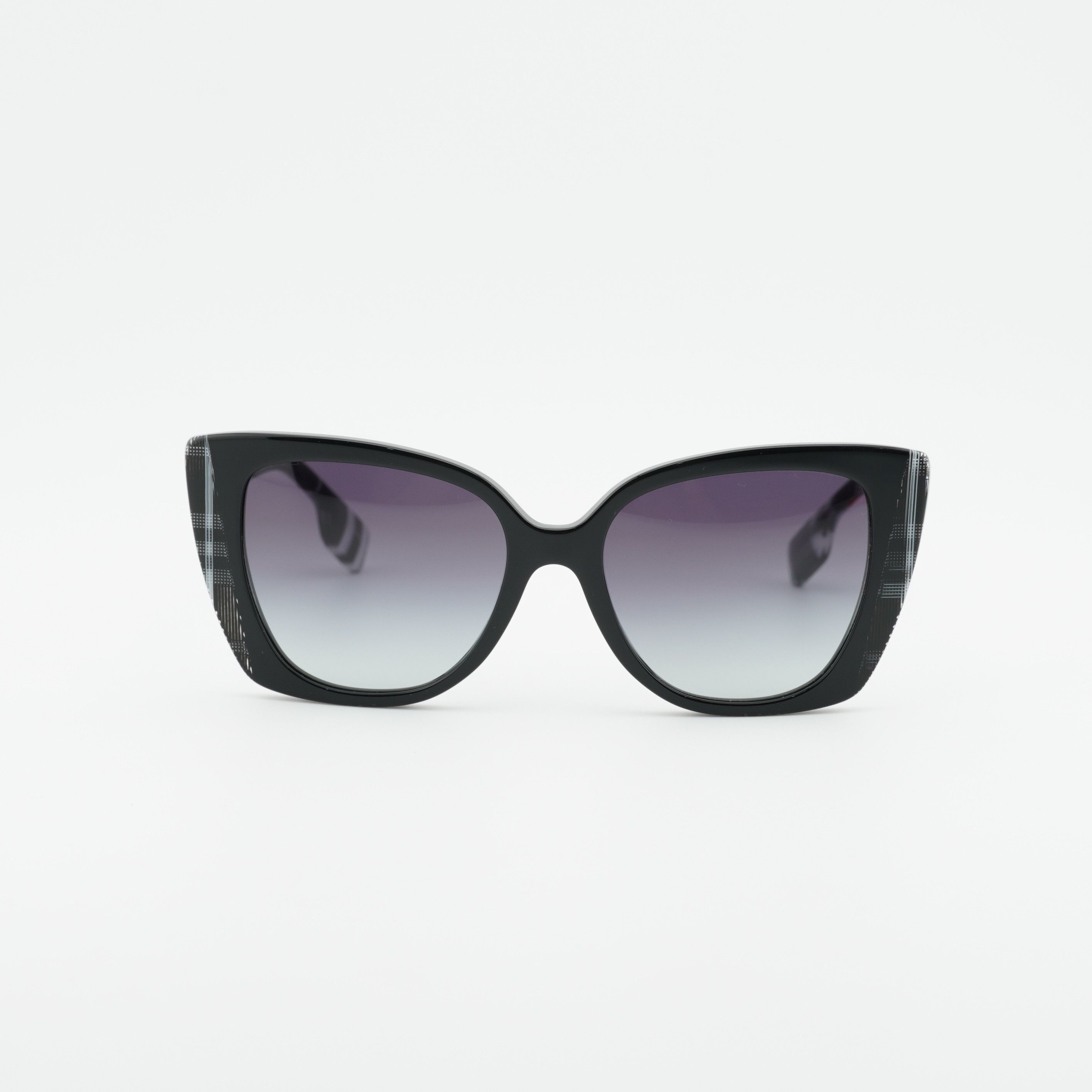 Burberry Burberry BE4393 40518G Sunglasses Black/Check White Cat Eye Size ONE SIZE - 7 Thumbnail