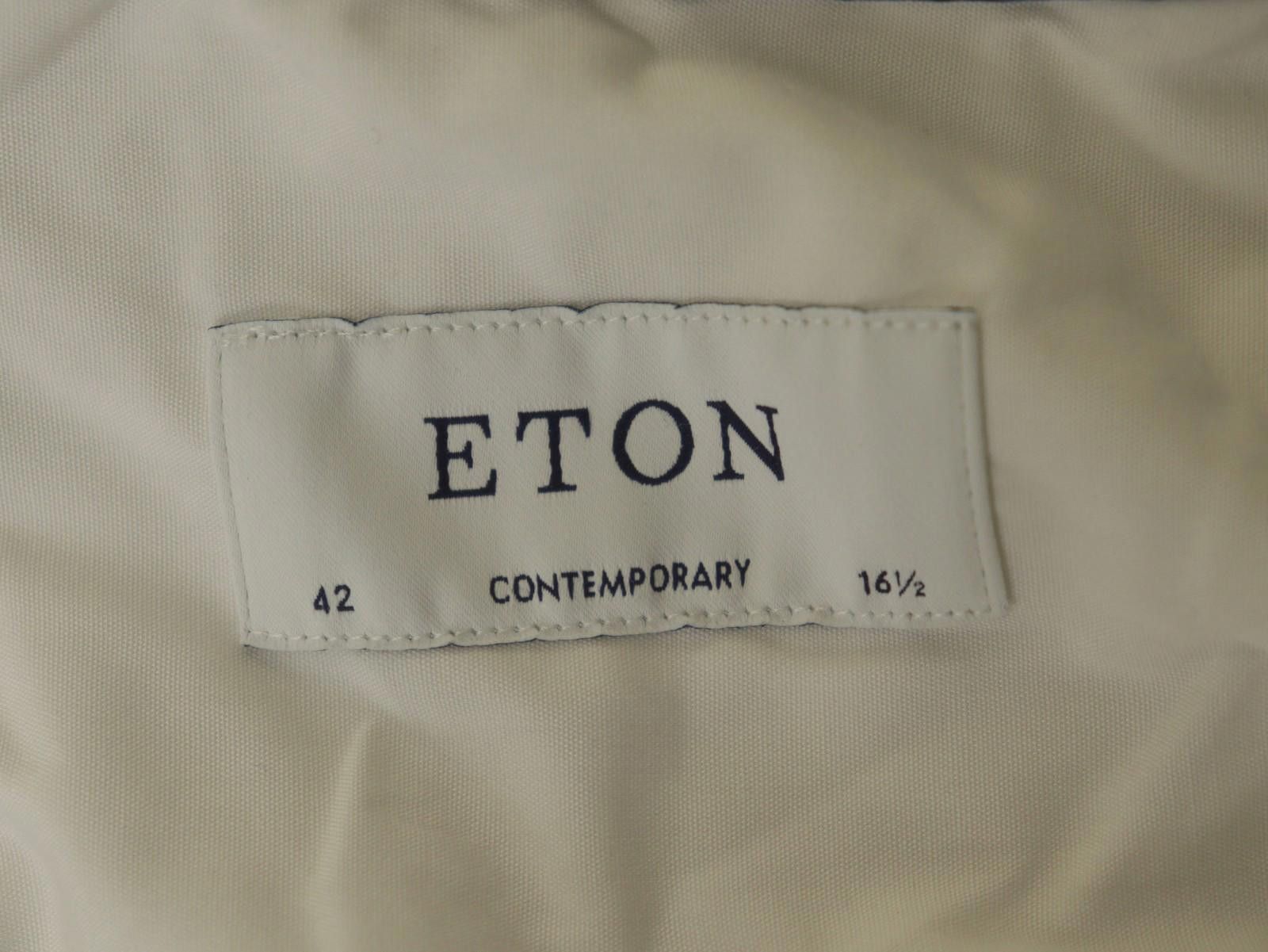 Eton Eton White 100% Cotton Collared Dress Shirt Size 42 Size 38R - 12 Thumbnail