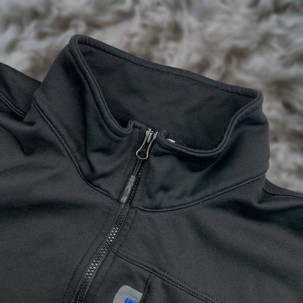 The North Face Men's Pullover Jacket Medium Black 1/4 Zip Fleece Lined Zipped Pockets Activewear Regular Jacket Mens