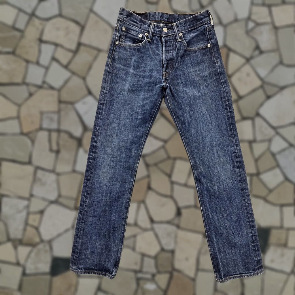 Levi's Levis 501 Jeans Mens Blue Medium Wash Regular Denim Button Fits 25x28 Straight Pockets Logo Cotton Size US 26 / EU 42 - 1 Thumbnail