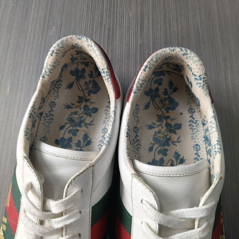 Gucci Gucci Ace Floral Print Sneakers Size US 10.5 / EU 43-44 - 9 Thumbnail