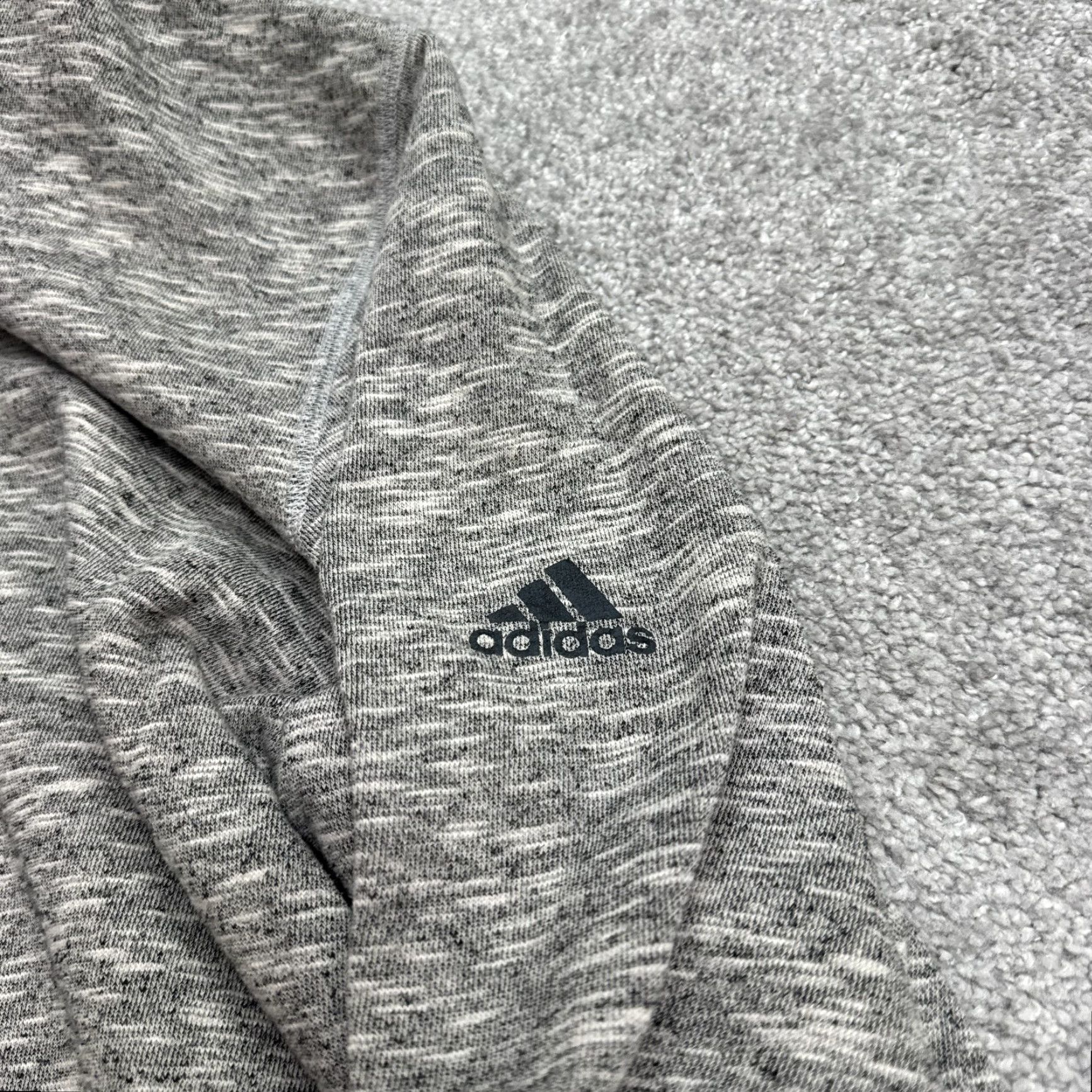 Adidas Adidas Hoodie Pullover Sweatshirt Mens 2XL heather Gray Side Snap Scuba Neck Size US XXL / EU 58 / 5 - 6 Thumbnail