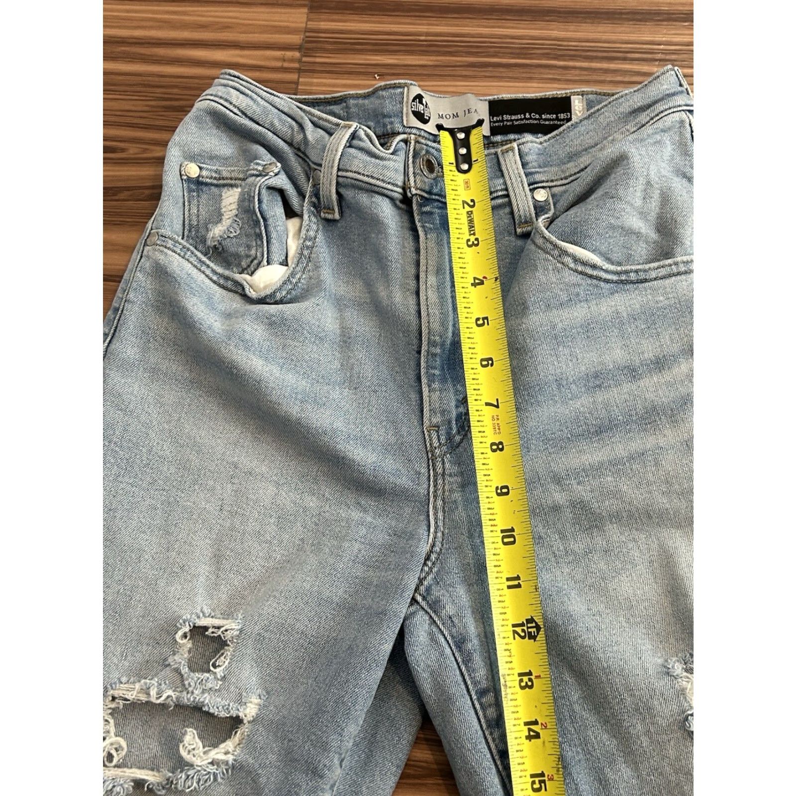 Levi's Levis Silver Tab Womens Blue Denim Mom Jeans Tapered Leg 28x27 Size 28" / US 6 / IT 42 - 3 Thumbnail