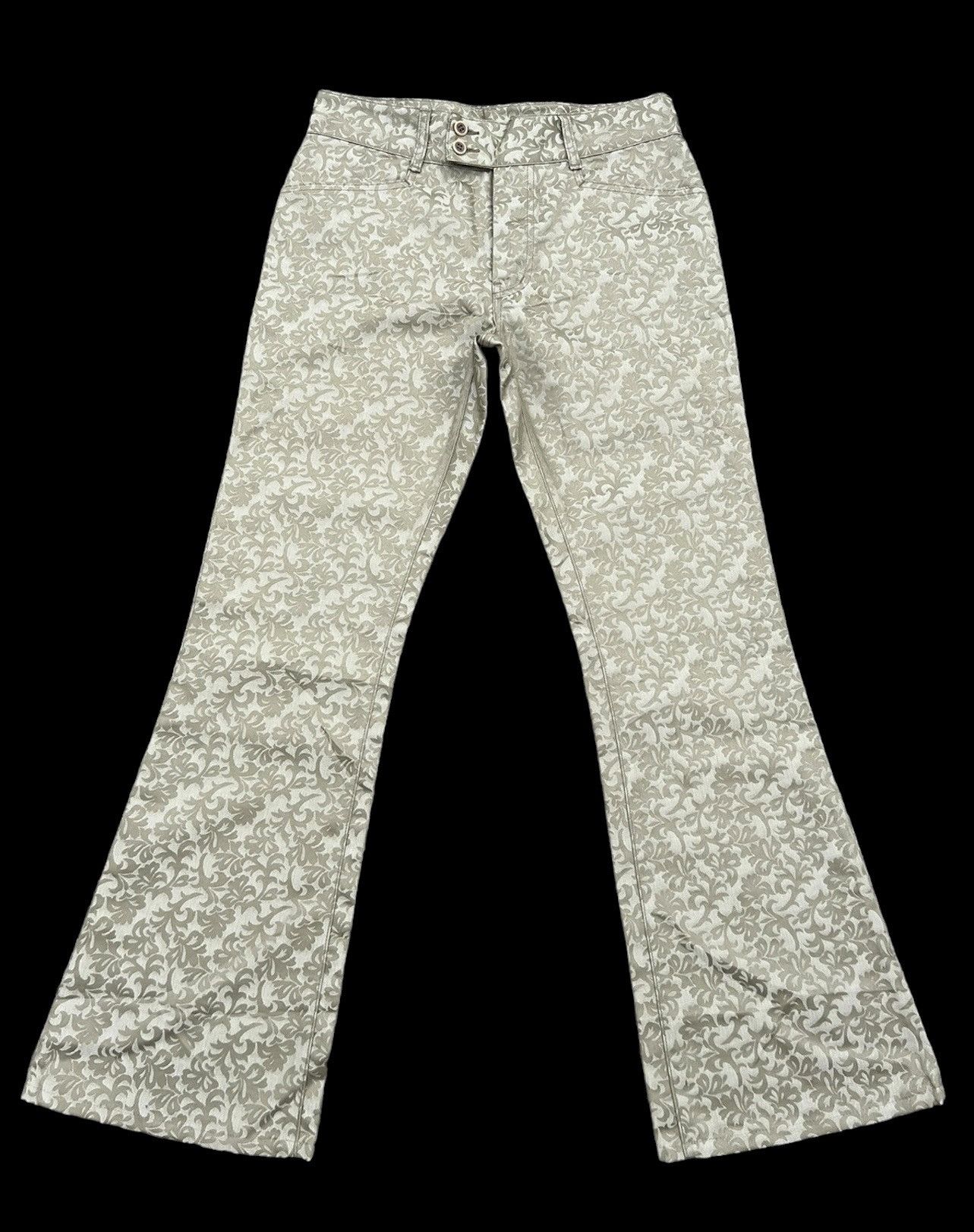 Morgan Homme Vintage Men’s Morgan Homme Japan Jacquard Gold Flare Pant Size US 30 / EU 46 - 1 Thumbnail