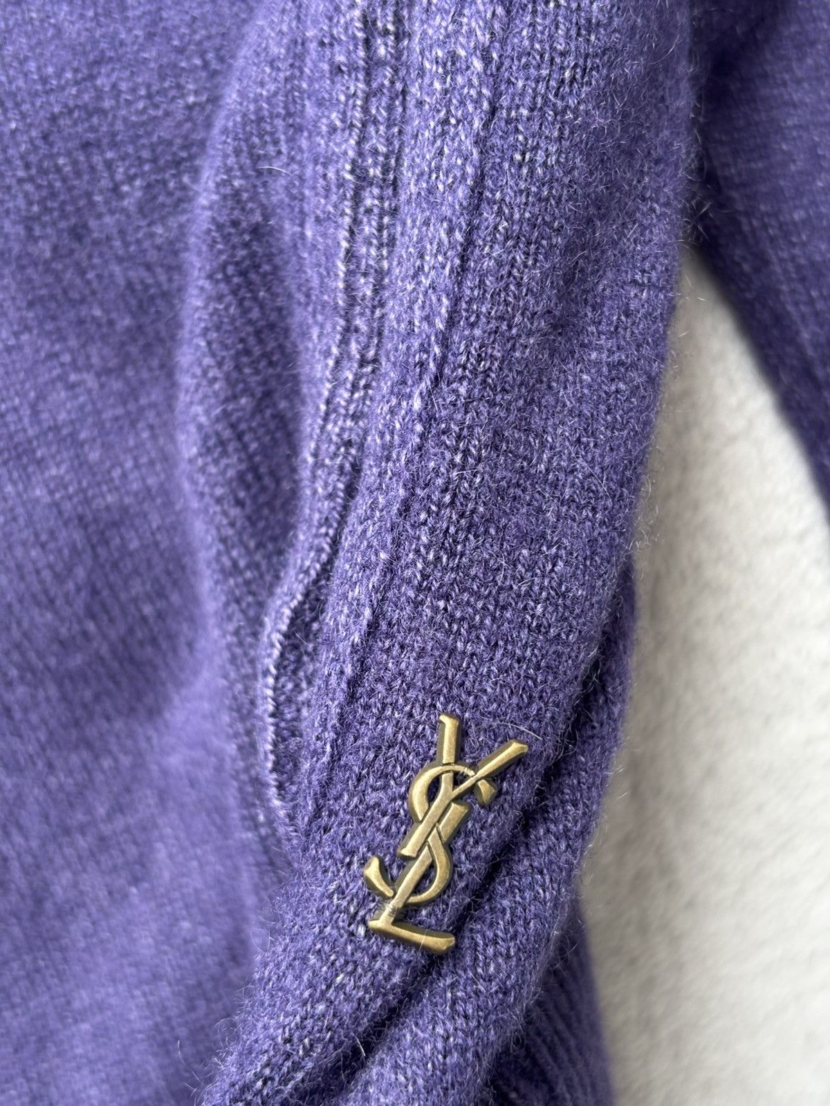 Yves Saint Laurent S/S 2009 Yves Saint Laurent Rive Gauche Cashmere Zip Jacket Size M / US 6-8 / IT 42-44 - 4 Thumbnail