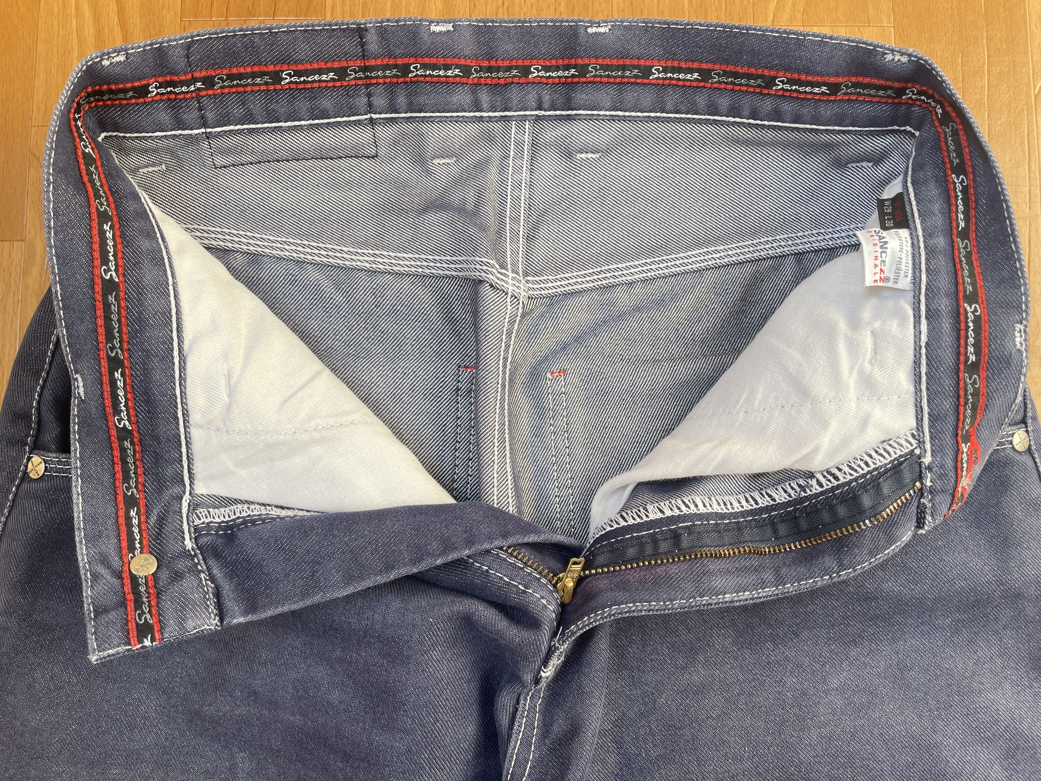Other Sancezz jeans, shiny, vintage baggy, silver, metallic Y2K 28 Size US 28 / EU 44 - 14 Thumbnail