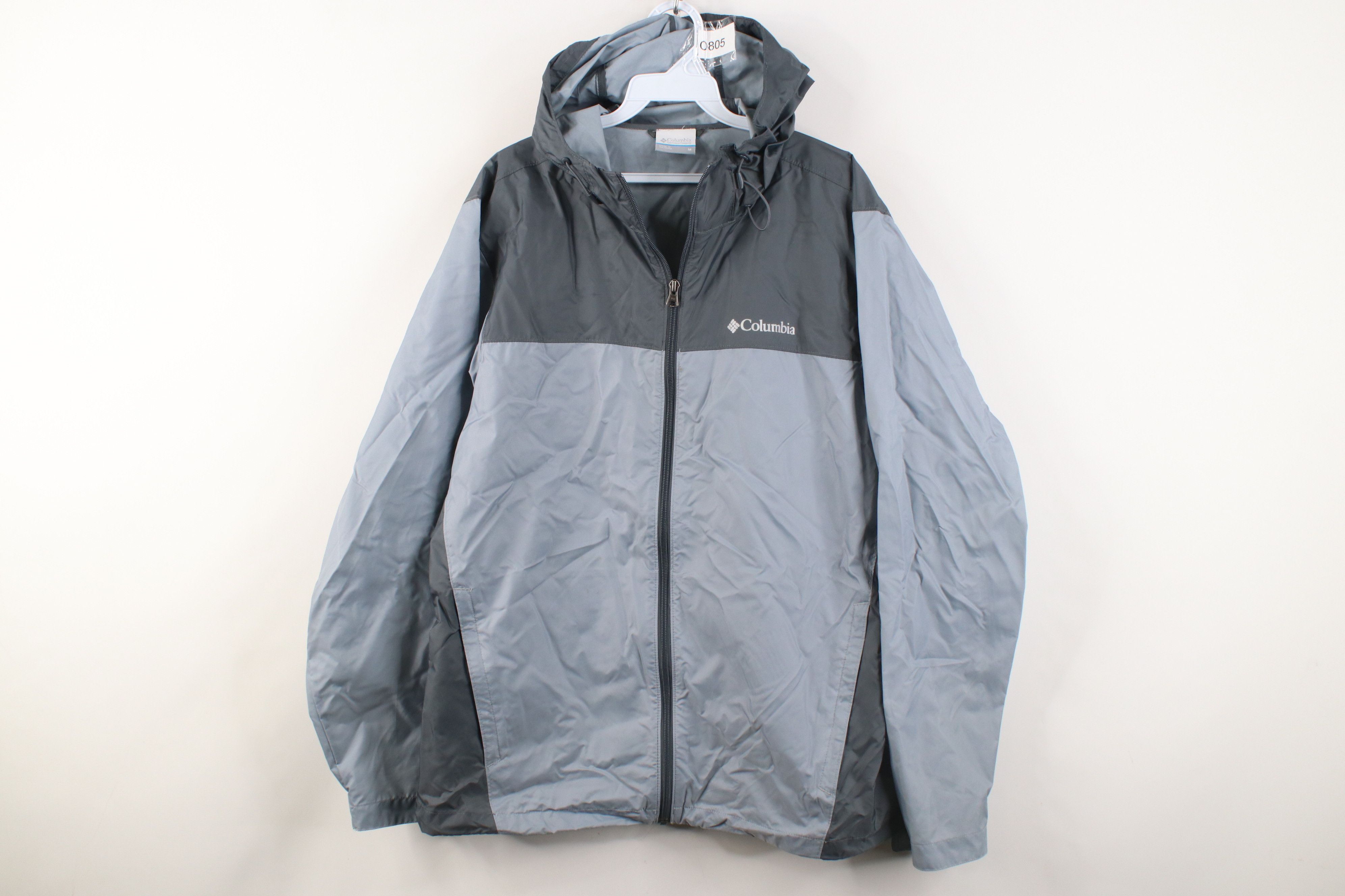 Columbia Y2K Columbia Color Block Hooded Windbreaker Rain Jacket Gray Size US M / EU 48-50 / 2 - 1 Thumbnail