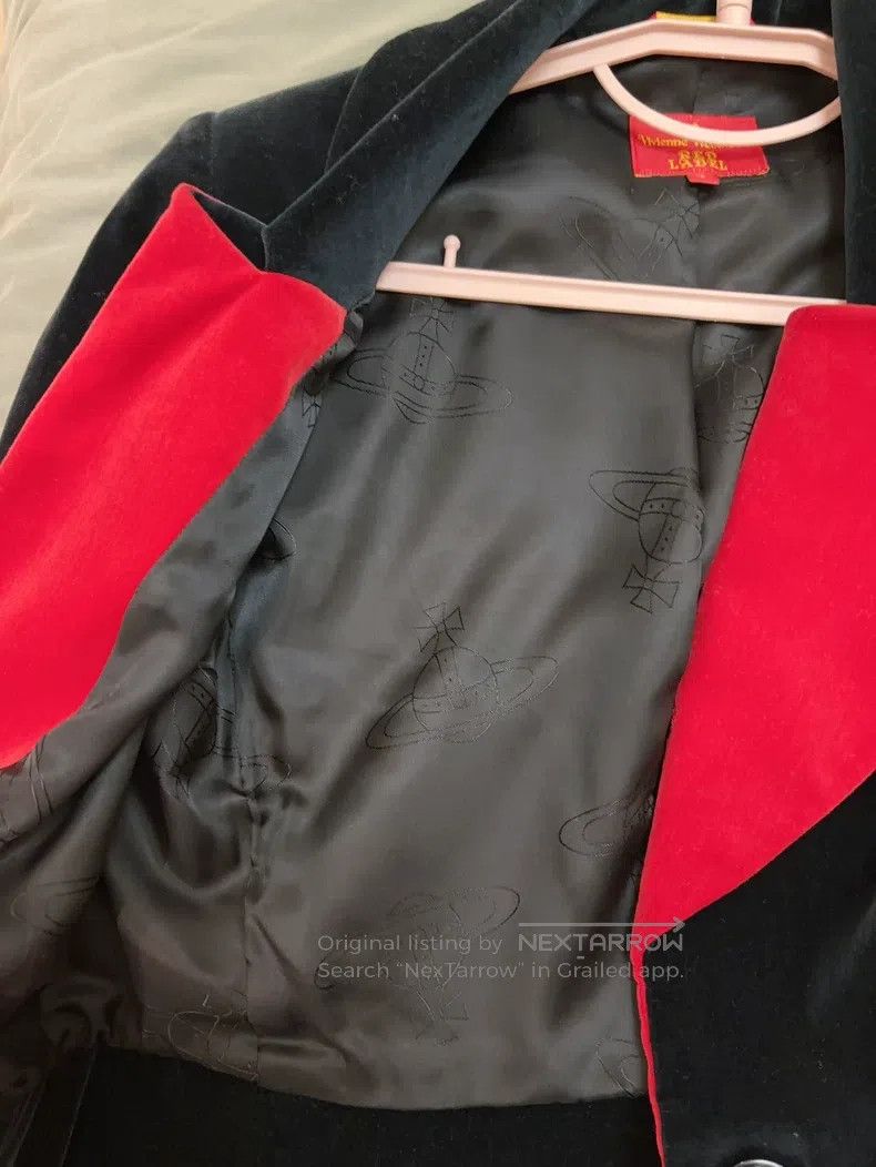 Vivienne Westwood Vivienne Westwood Velvet Saturn Heart Pattern Suit Jacket Size L / US 10 / IT 46 - 4 Thumbnail
