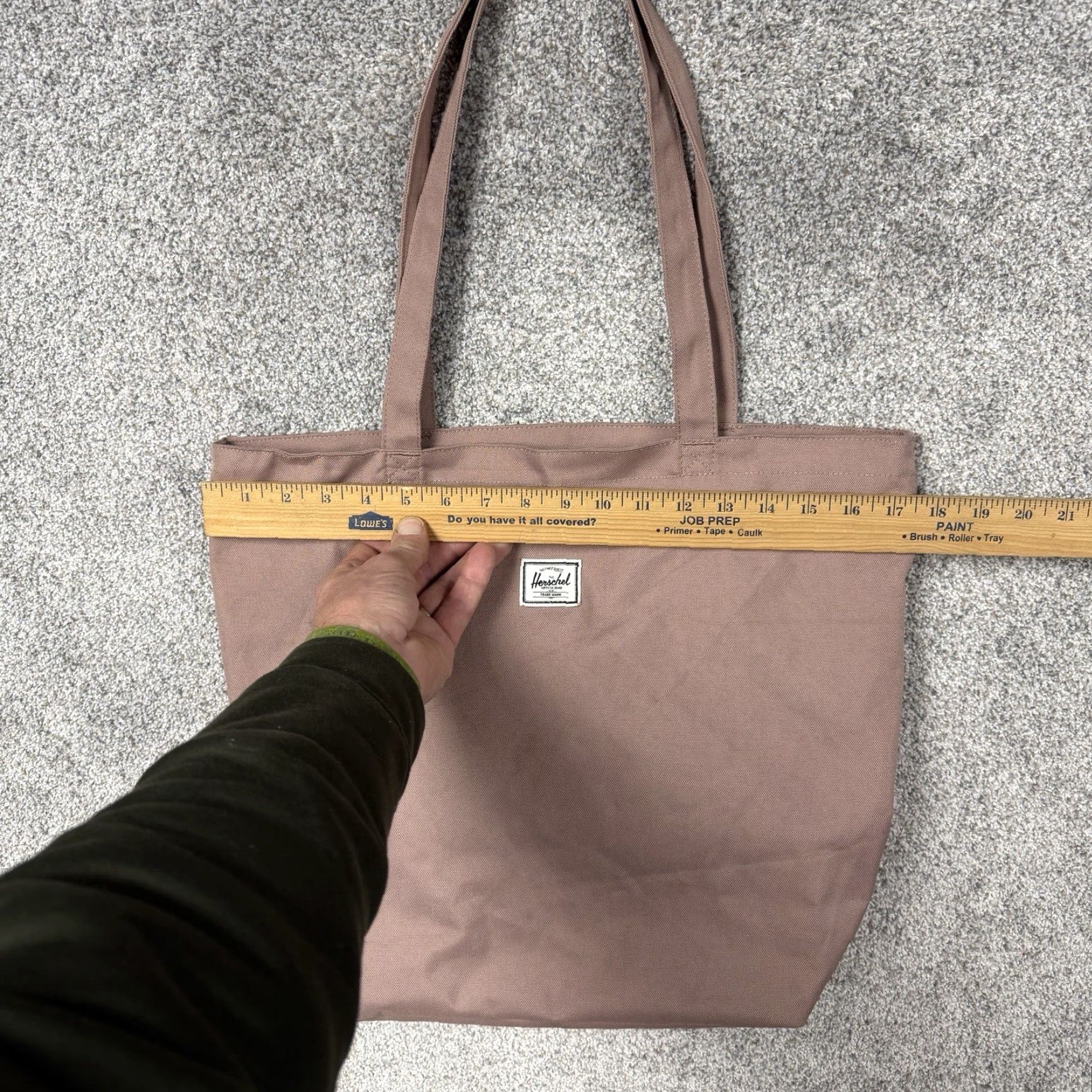 Vintage Herschel Tote Bag Mica Ash Rose Pink Canvas 17.5x6 Large Travel School Everyday Womens Size ONE SIZE - 3 Thumbnail