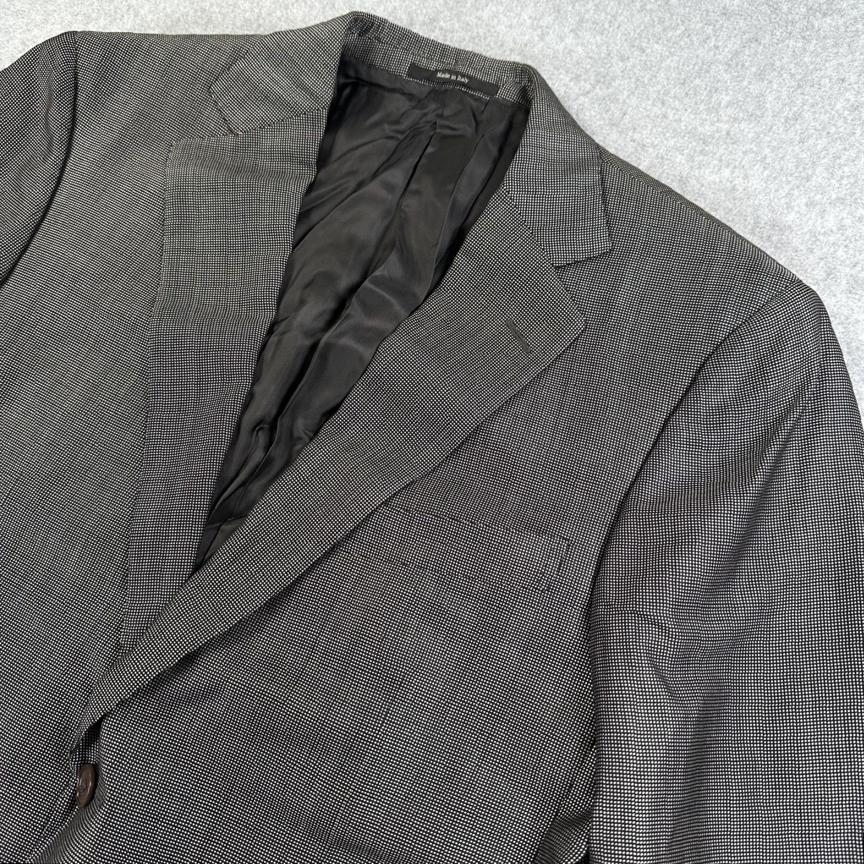 Ermenegildo Zegna Ermenegildo Zegna Blazer Sport Coat Mens 42 Gray Check Wool Silk Two Button Size 42R - 2 Thumbnail