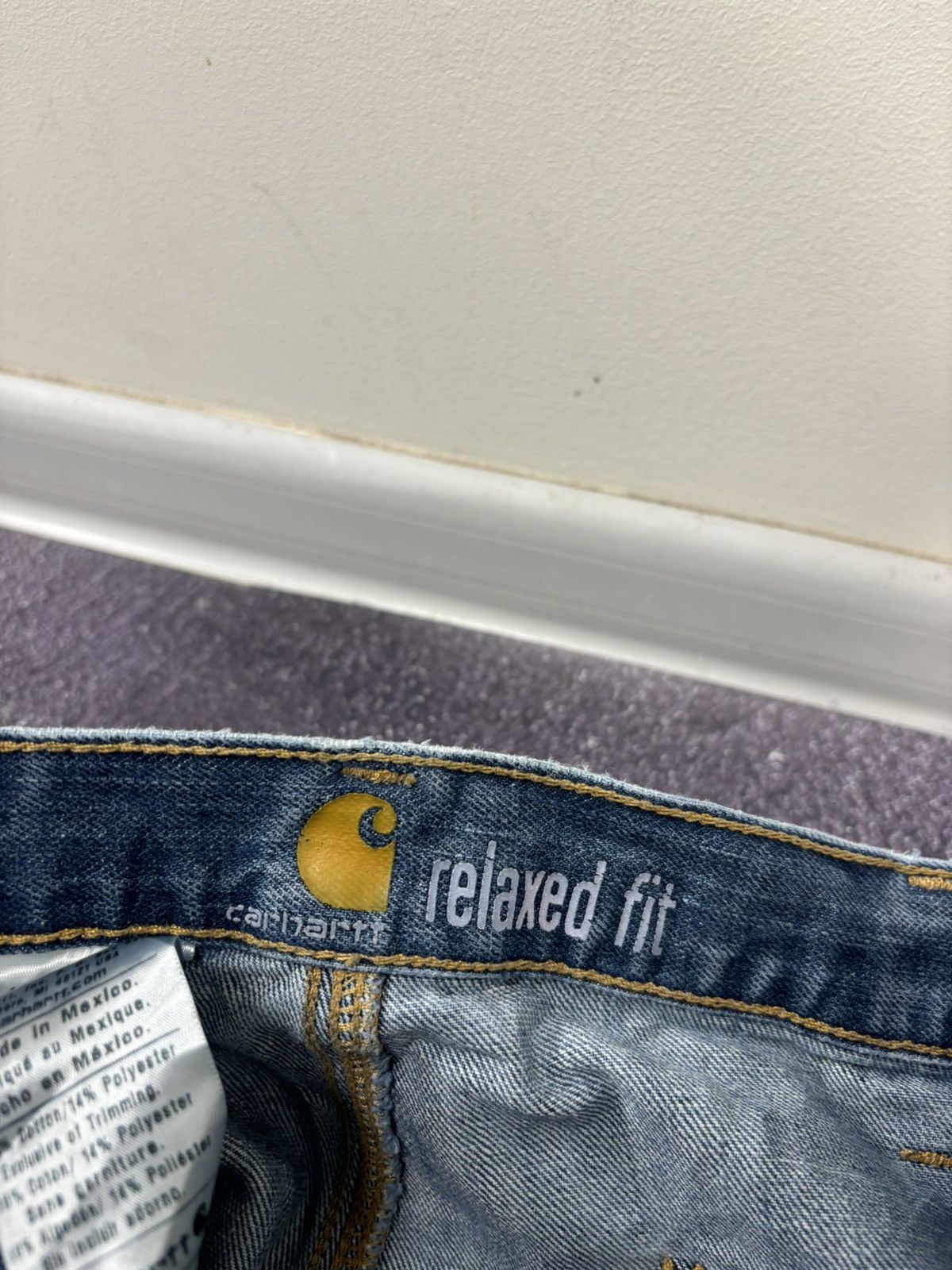 Carhartt Vintage Carhartt Y2K Hype Relaxed Fit Faded Work Denim Jeans Size US 38 / EU 54 - 17 Thumbnail