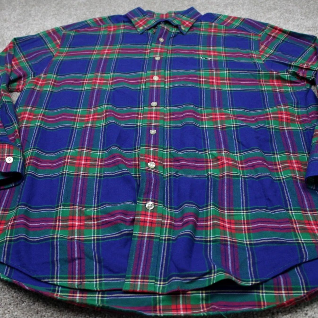 Vineyard Vines Vineyard Vines Whale Shirt Mens Large Blue/Red/Green Cotton Long Sleeve Button Shirt Size US L / EU 52-54 / 3 - 2 Thumbnail