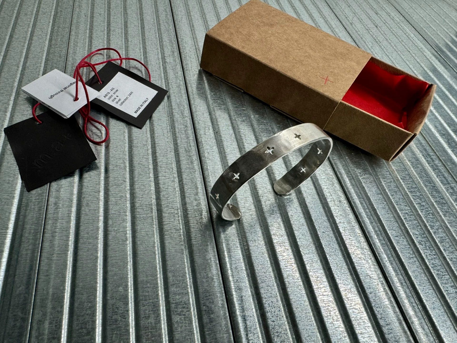 Ma+ maurizio amadei m.a+ Open-Cross Bangle AB15 S Size ONE SIZE - 1 Thumbnail