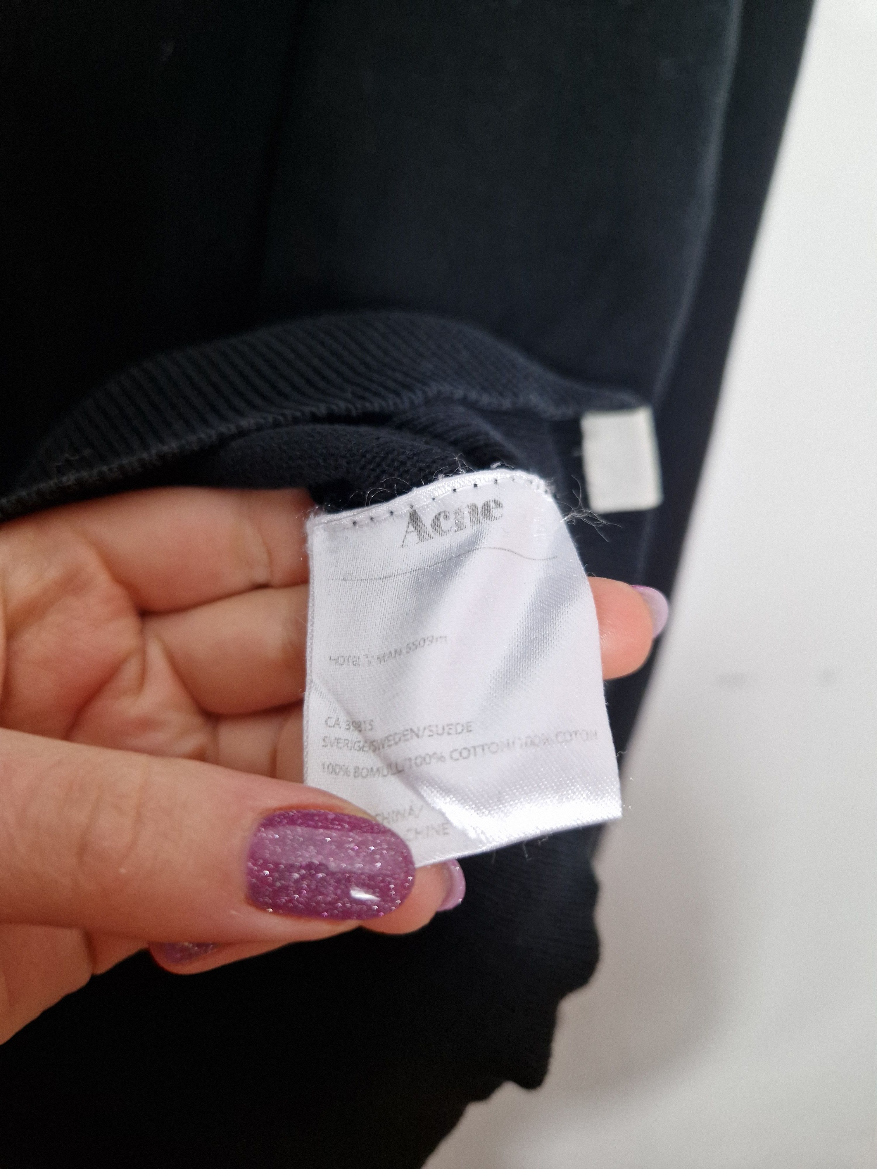 Acne Studios ACNE Studios black cotton sweater Size US M / EU 48-50 / 2 - 6 Thumbnail