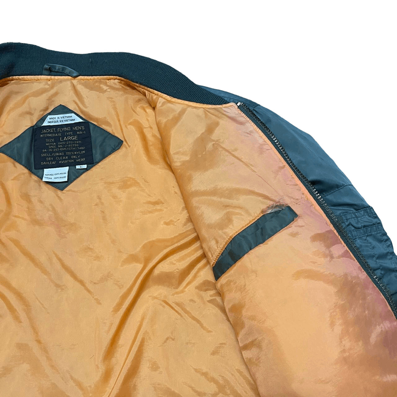 Japanese Brand Vintage Ma1 Bayleaf Military Bomber Flying Jacket Size US L / EU 52-54 / 3 - 8 Thumbnail