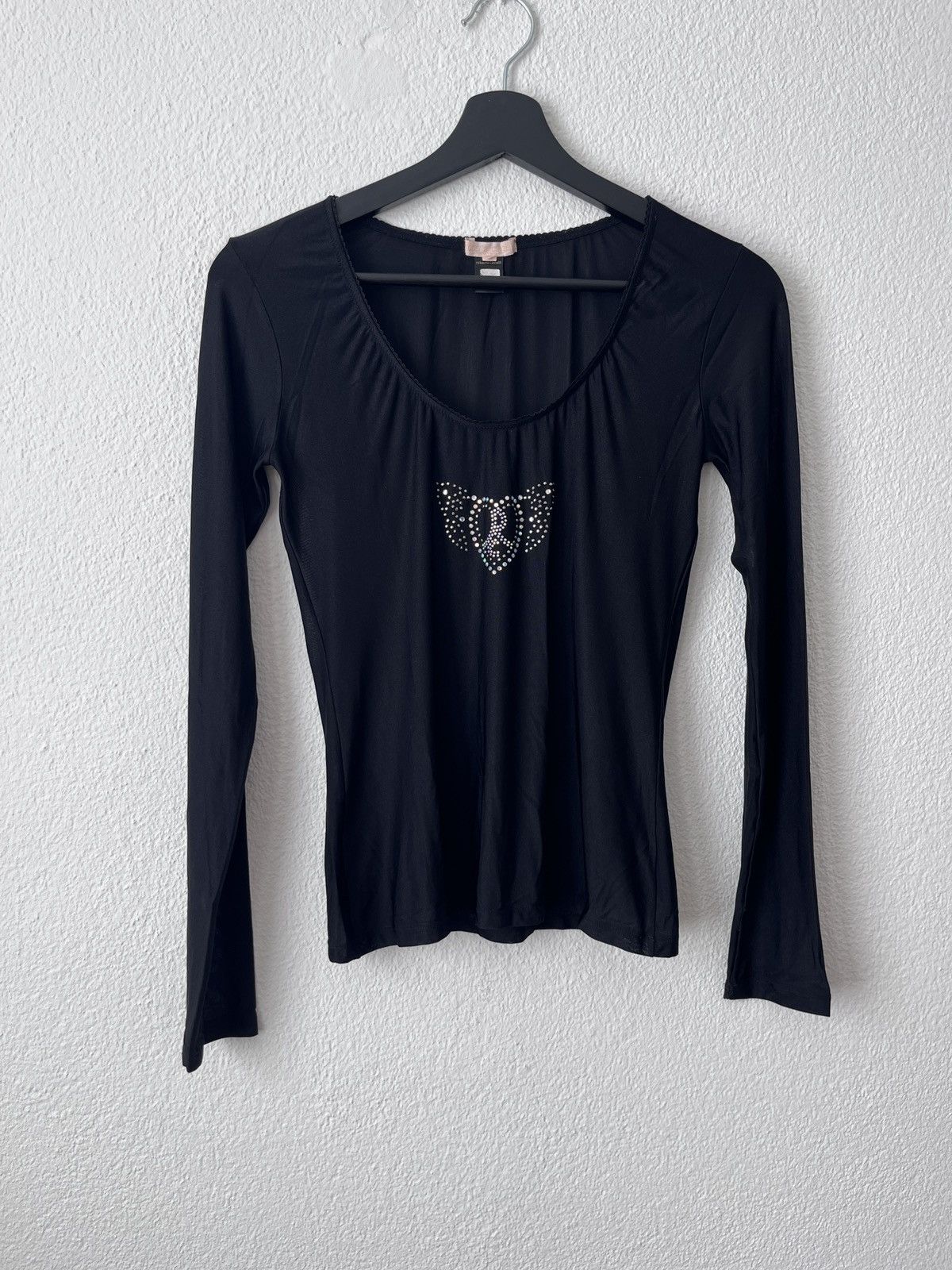 Roberto Cavalli Roberto Cavalli semi sheer top with rhinestones M Size M / US 6-8 / IT 42-44 - 2 Thumbnail