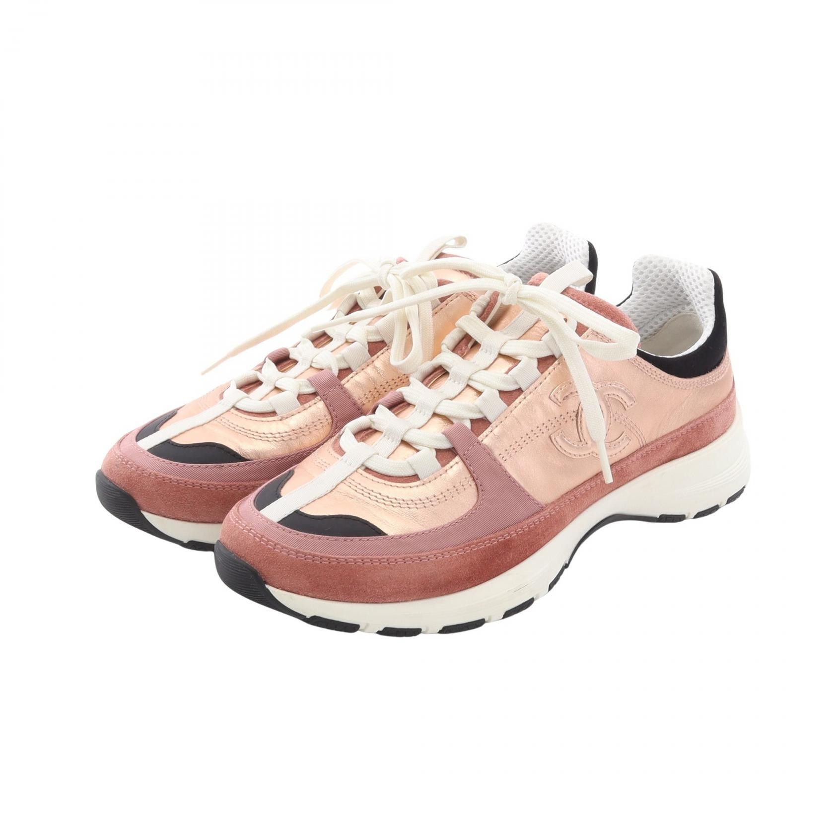 Chanel Chanel CHANEL Leather Suede Fabric Sneakers Leather Shoes DUTY FREE for USA Size ONE SIZE - 1 Thumbnail