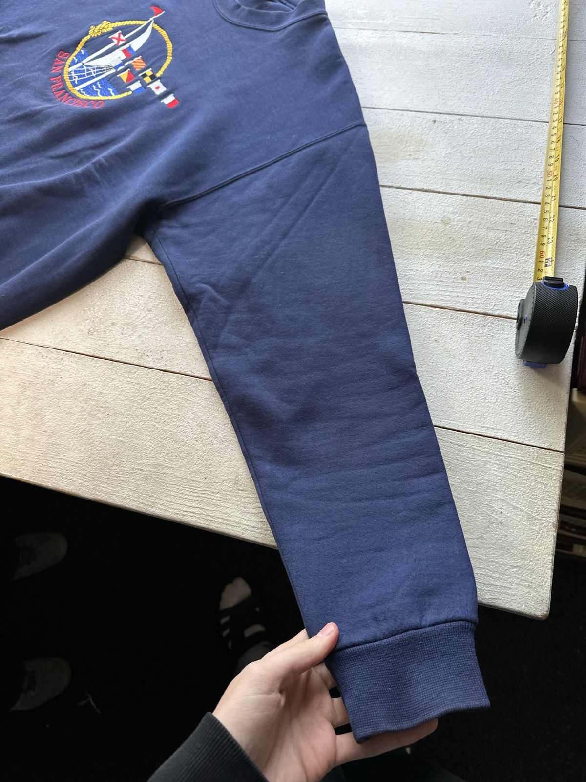 Vintage SAN FRANCISCO🚨 BIG LOGO USA BLUE OVERSIZED SWEATSHIRT RARE Size US L / EU 52-54 / 3 - 3 Thumbnail