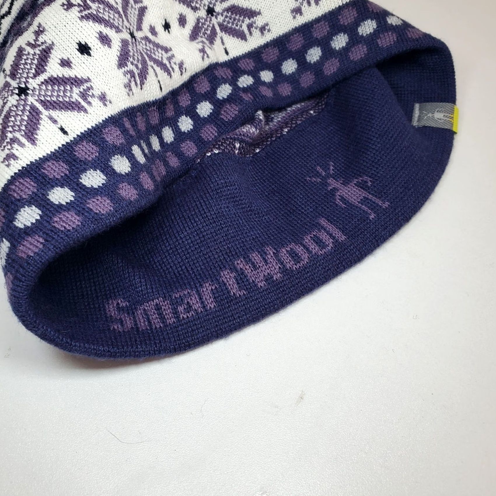 Smartwool Smartwool Nordic Fair Isle Merino Wool Beanie Hat Purple Tassel Pompom Size OS Women Size ONE SIZE - 7 Thumbnail