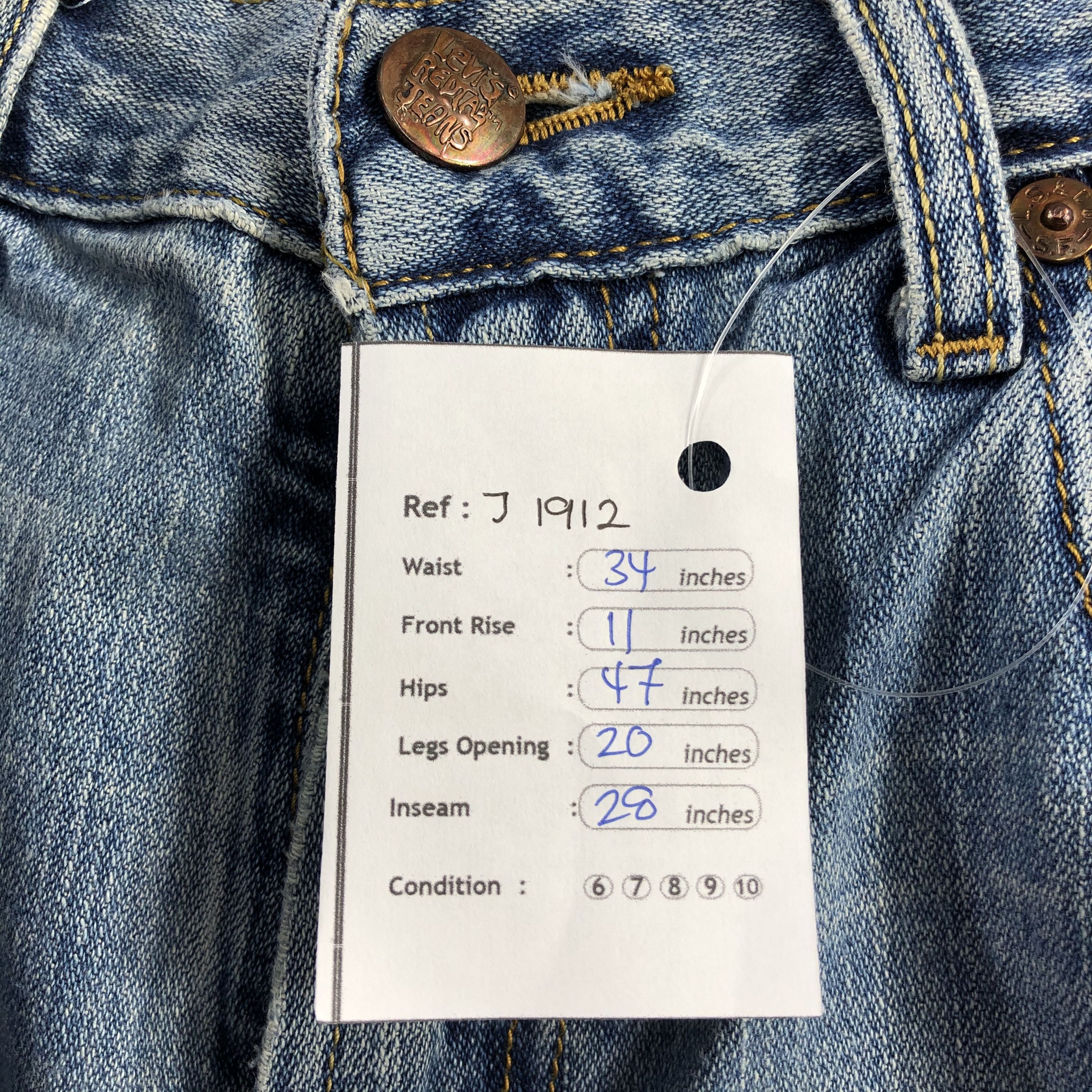 Levi's Vintage Light Wash Levis 569 Jeans-J1912 Size US 34 / EU 50 - 15 Thumbnail
