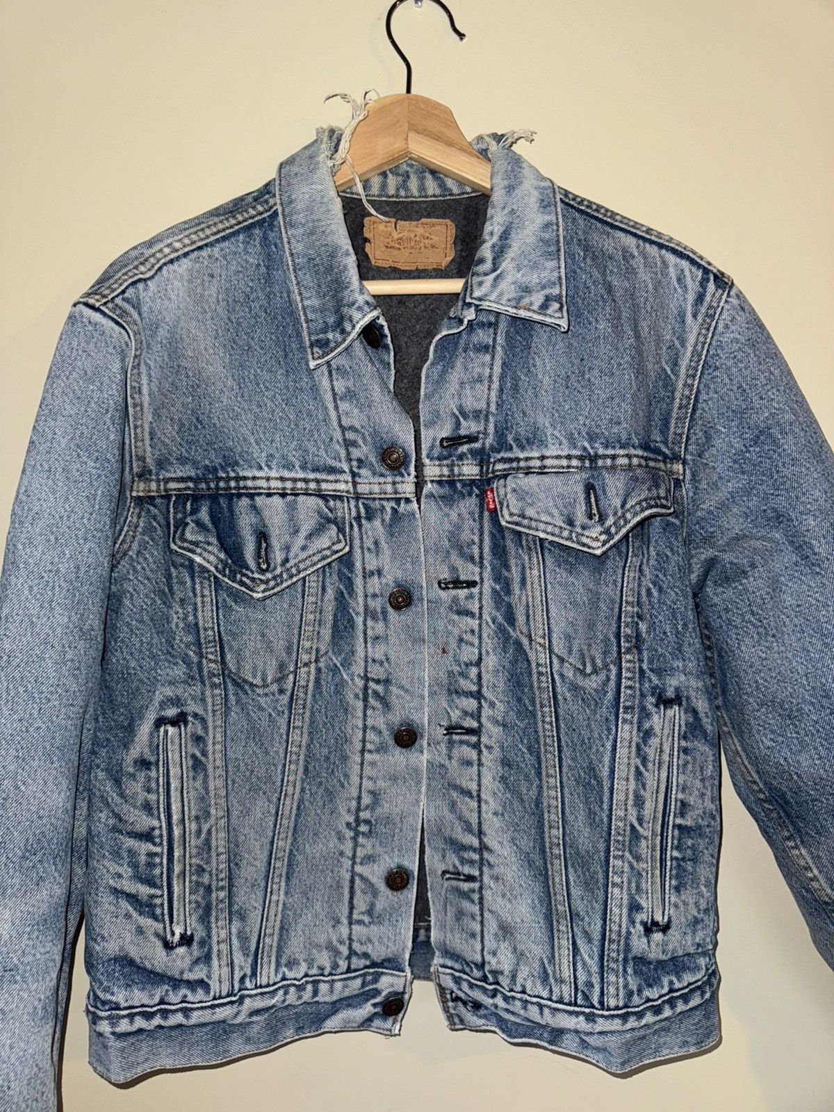 Levi's Vintage Clothing Vintage Levis Trucker Jacket Blanket Lined Denim Size US S / EU 44-46 / 1 - 2 Thumbnail