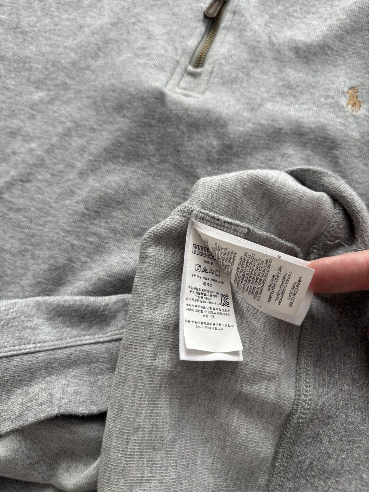Polo Ralph Lauren Polo Ralph Lauren Sweater 1/3 Zip Knitwear Luxury Gray Sz L Size US L / EU 52-54 / 3 - 8 Thumbnail