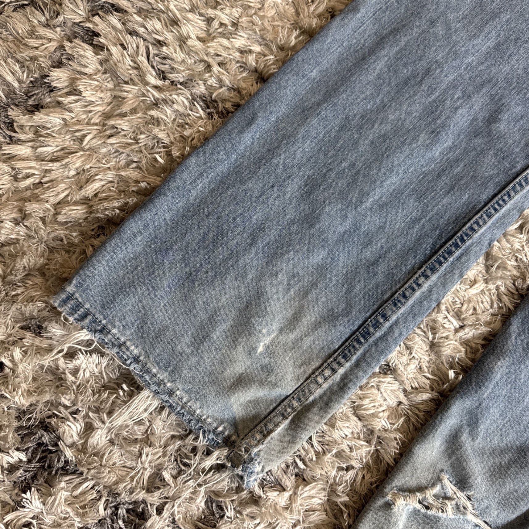 Lee VINTAGE Lee Dungaree Carpenter Blue Denim Jeans 90s Workwear Men Sz 38x34 Jeans Size US 38 / EU 54 - 3 Thumbnail