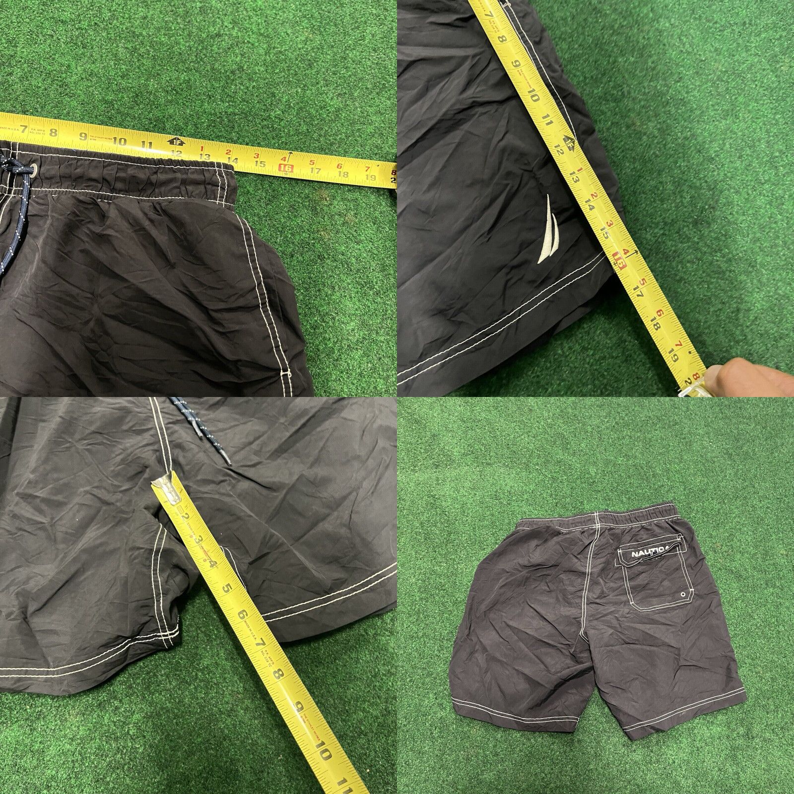 Nautica Vintage Nautica Swim Shorts Trunks Inseam Mens Medium Black Summer Swim Size US 31 - 8 Thumbnail