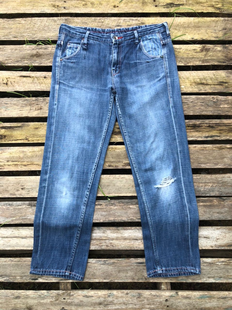 Japanese Brand × PHENOMENON Phenomenon Denim Jeans Distressed Size 30" / US 8 / IT 44 - 1 Thumbnail