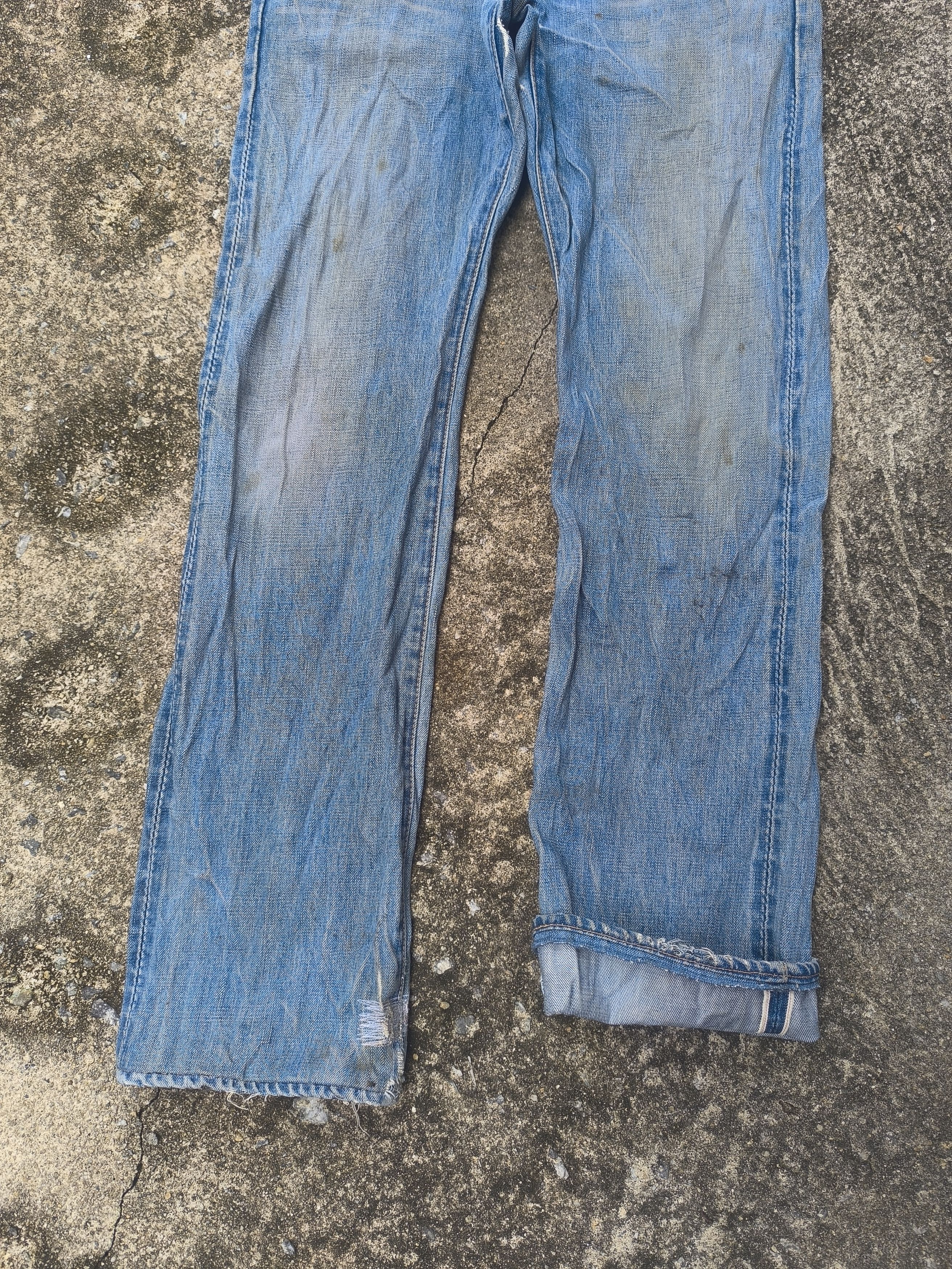 Beams Plus × Japanese Brand DISTRESSED SELVEDGE DENIM BEAMS Size US 34 / EU 50 - 3 Thumbnail
