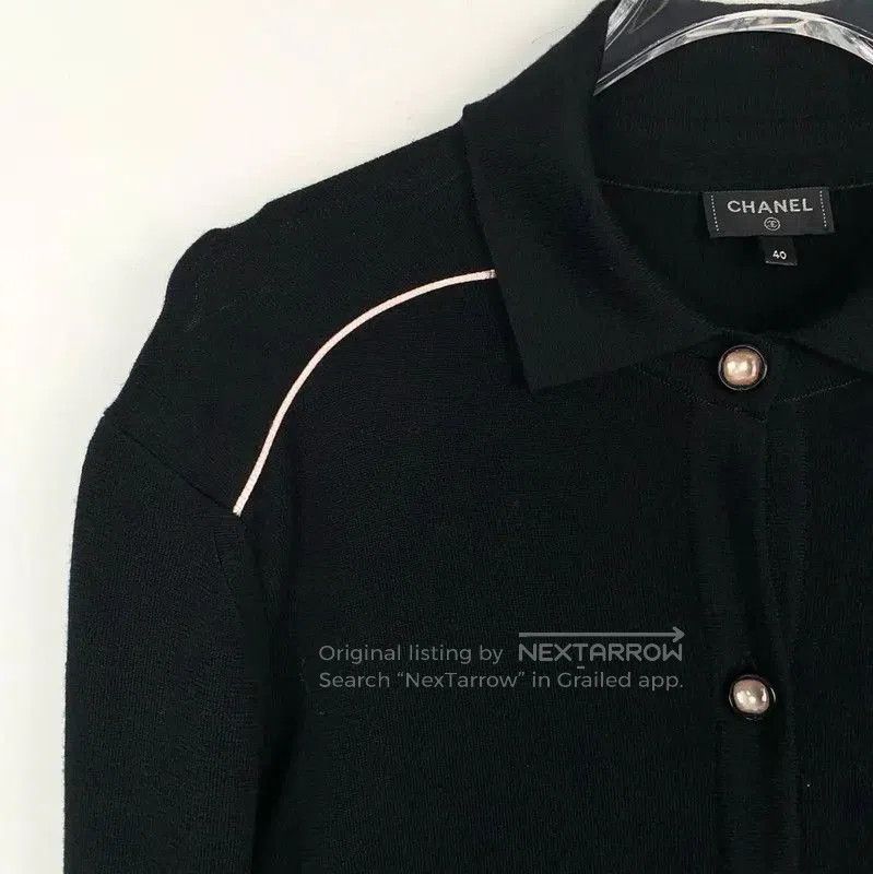Chanel Chanel Black Wool Midi Dress . Size M / US 6-8 / IT 42-44 - 3 Thumbnail