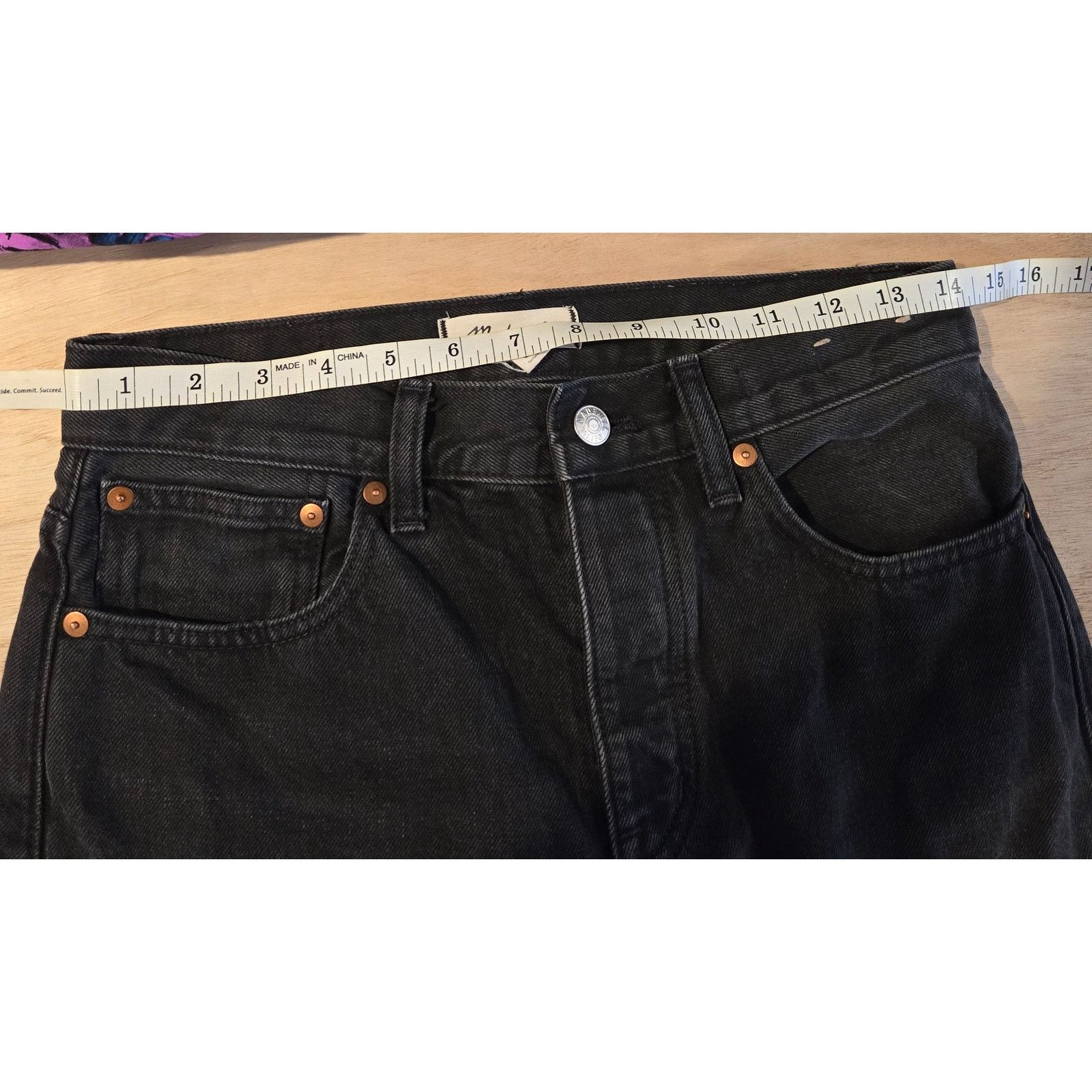 Madewell Madewell Low Slung Straight Button Fly Jeans Black Kent 24 Size 24" / US 00 / IT 34 - 9 Thumbnail