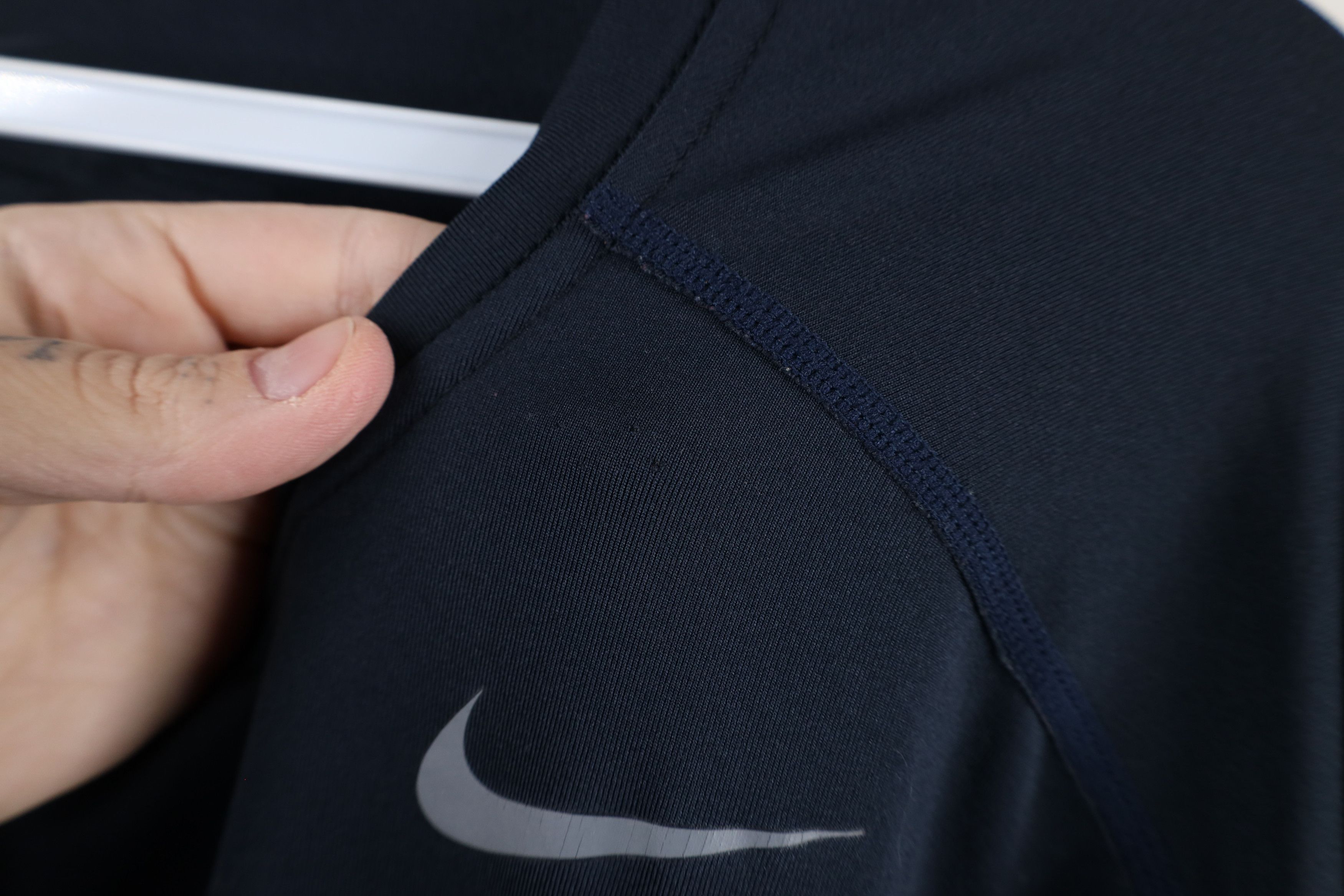 Nike × Vintage Nike Pro Combat Fitted Long Sleeve Training T-Shirt Blue Size US L / EU 52-54 / 3 - 12 Thumbnail