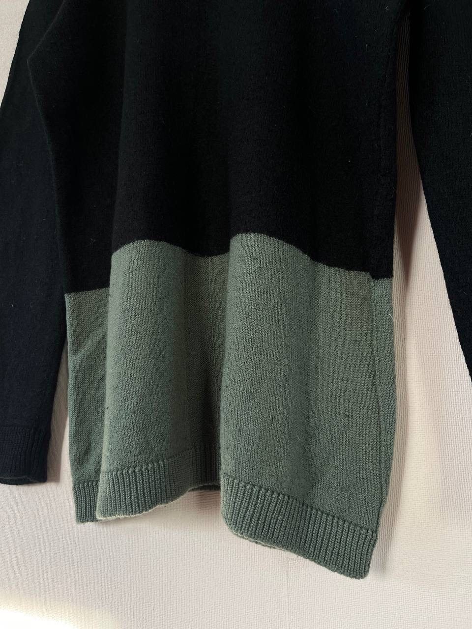 Rick Owens Rick Owens Wool Colorblock Striped Sweater Black Moss Pearl Size US S / EU 44-46 / 1 - 14 Thumbnail
