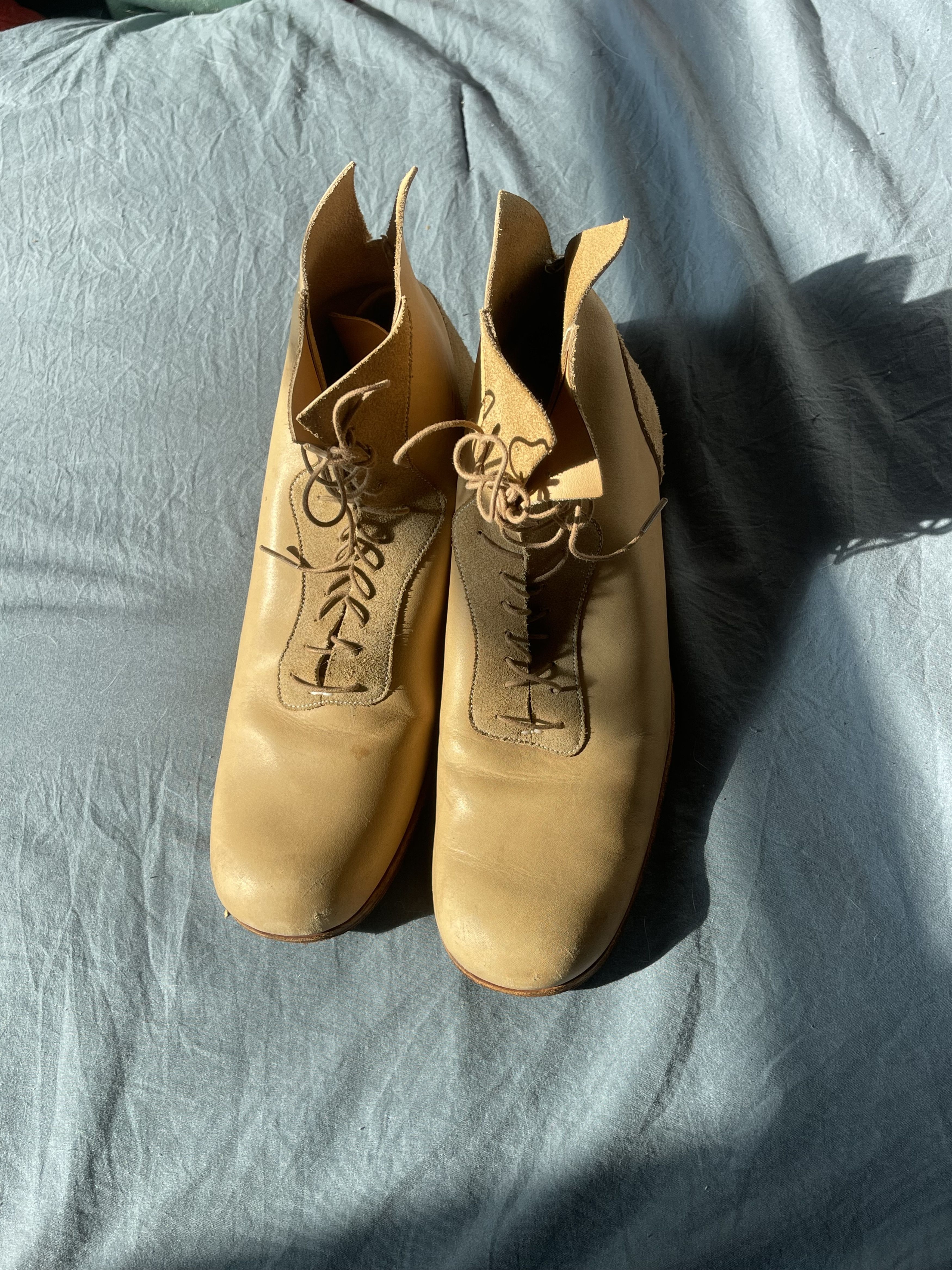 Takahiromiyashita The Soloist. Takahiromiyashita The Soloist Lace-Up Natural Leather Boots Size US 8 / IT 38 - 4 Thumbnail
