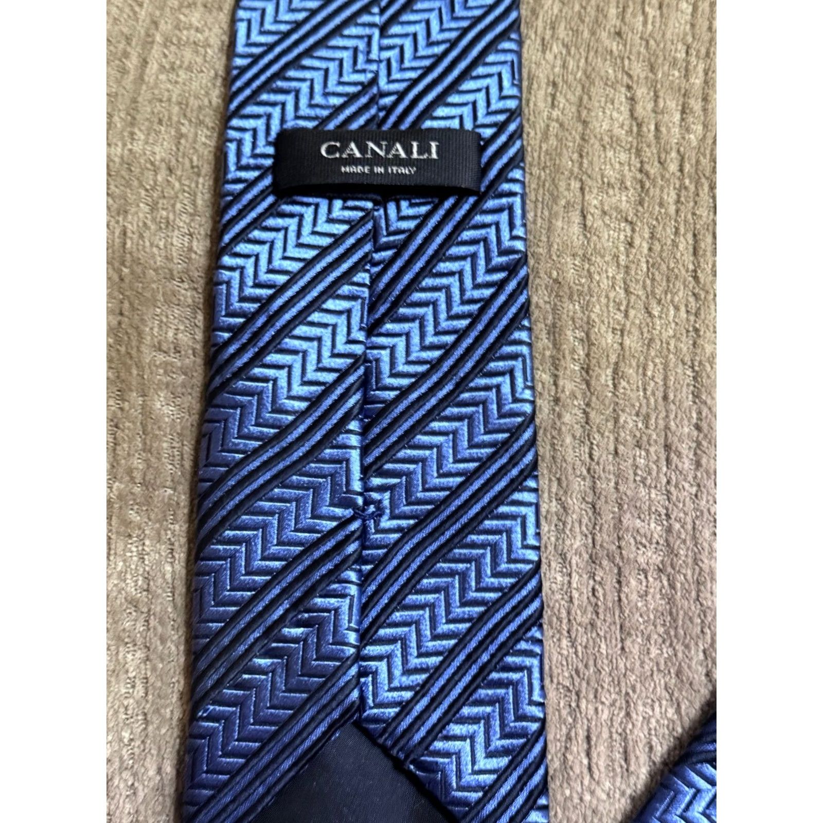 Canali Canali Necktie Mens Silk Multicolor Roal Blue Pattern MINT Tie Size ONE SIZE - 7 Thumbnail