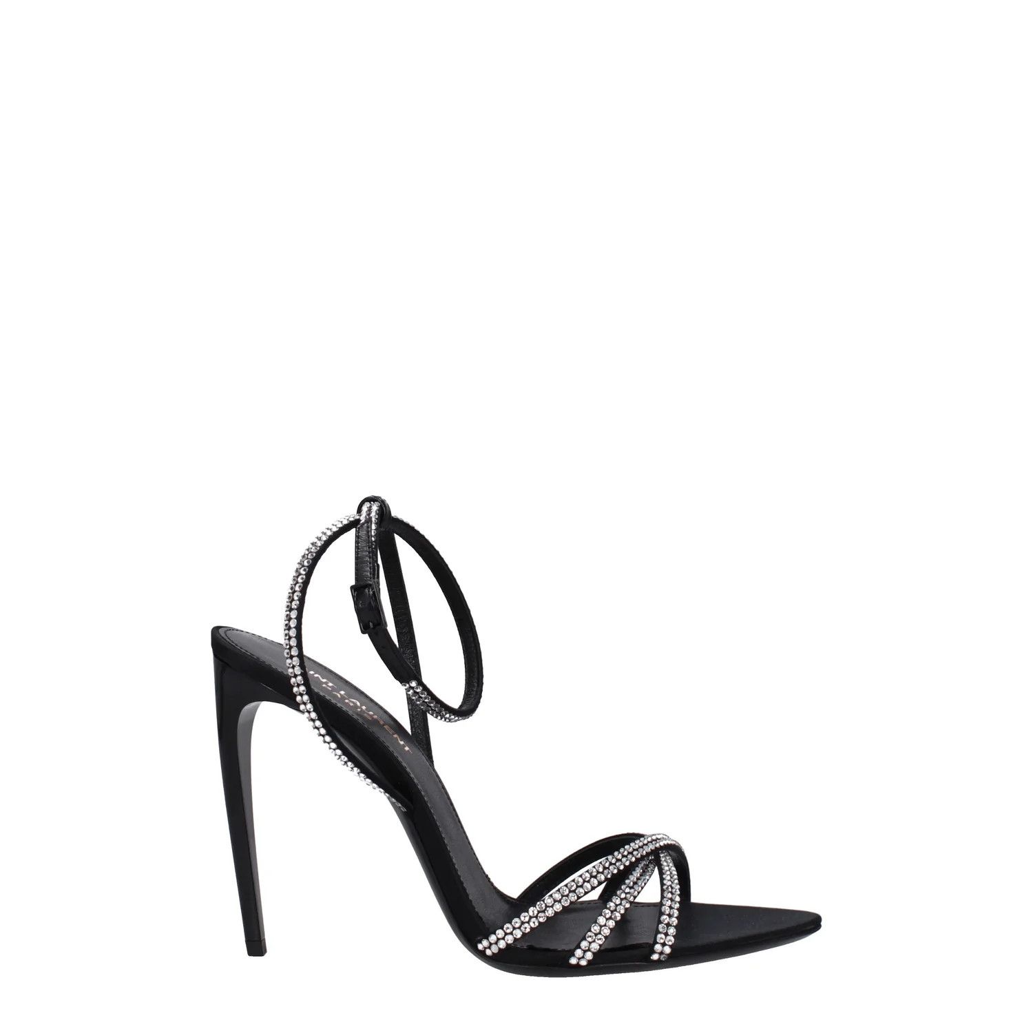 Saint Laurent Paris ob1o1e1224 Satin Sandals in Black Size US 9 / IT 39 - 1 Thumbnail