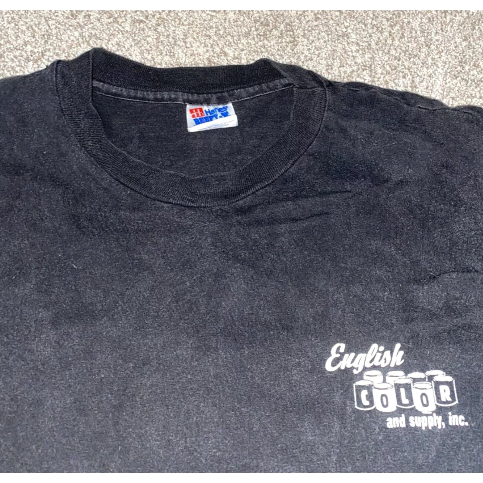 Hanes Vtg Hanes English Color and Supply Co T shirt Mens XL Black T-Shirt Mens XL Size US XL / EU 56 / 4 - 3 Thumbnail