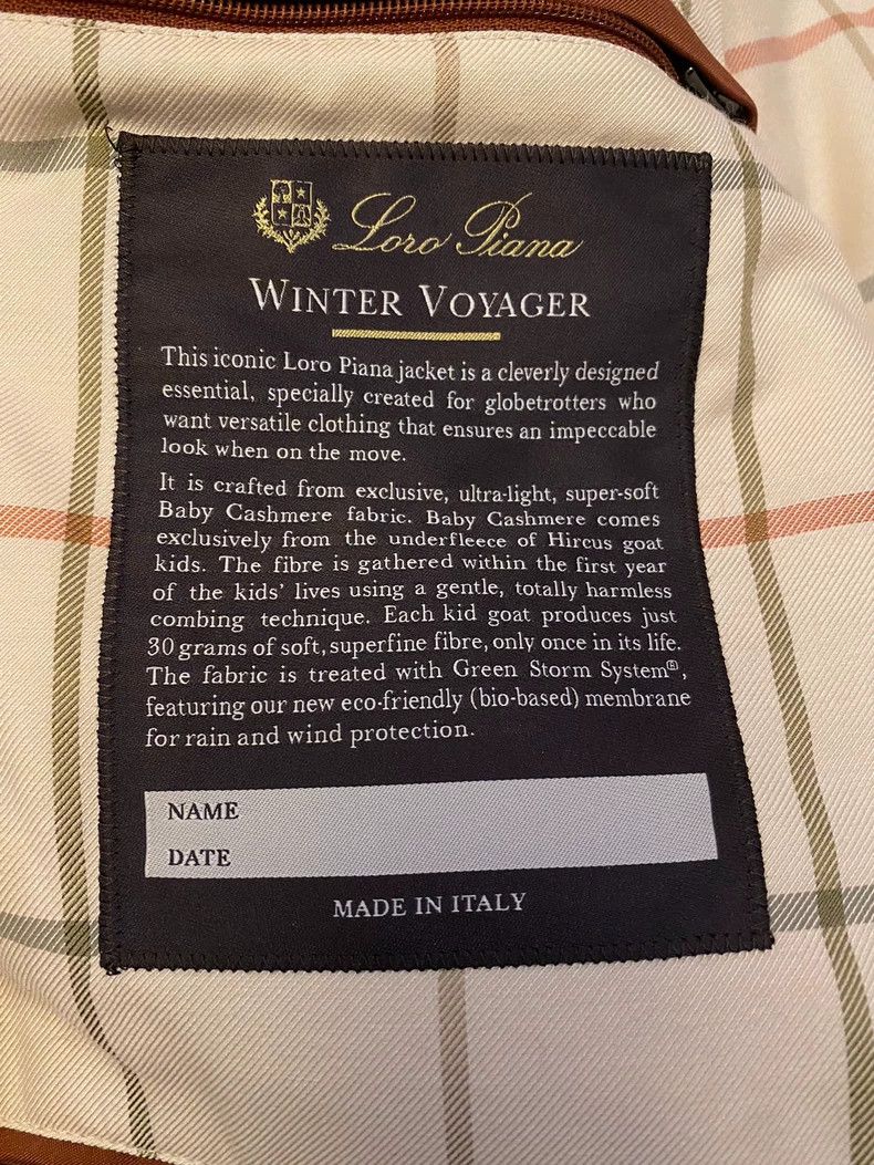 Loro Piana LORO PIANA Sailor 100% Baby Cashmere, lamb cashmere windbr Size US S / EU 44-46 / 1 - 6 Thumbnail