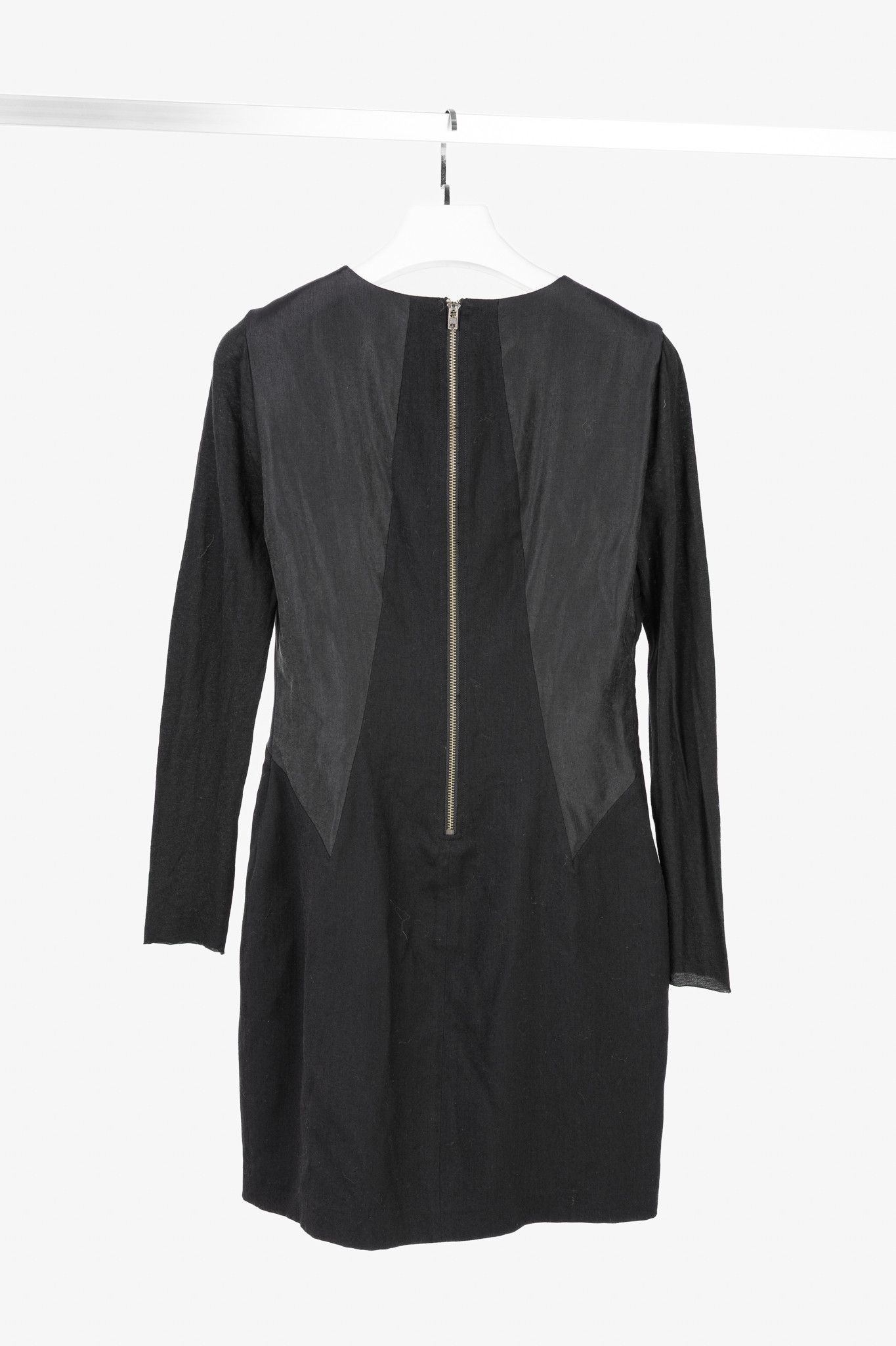 Helmut Lang Helmut Lang Black Nexus Wool Knee-Length Dress Size L / US 10 / IT 46 - 2 Thumbnail