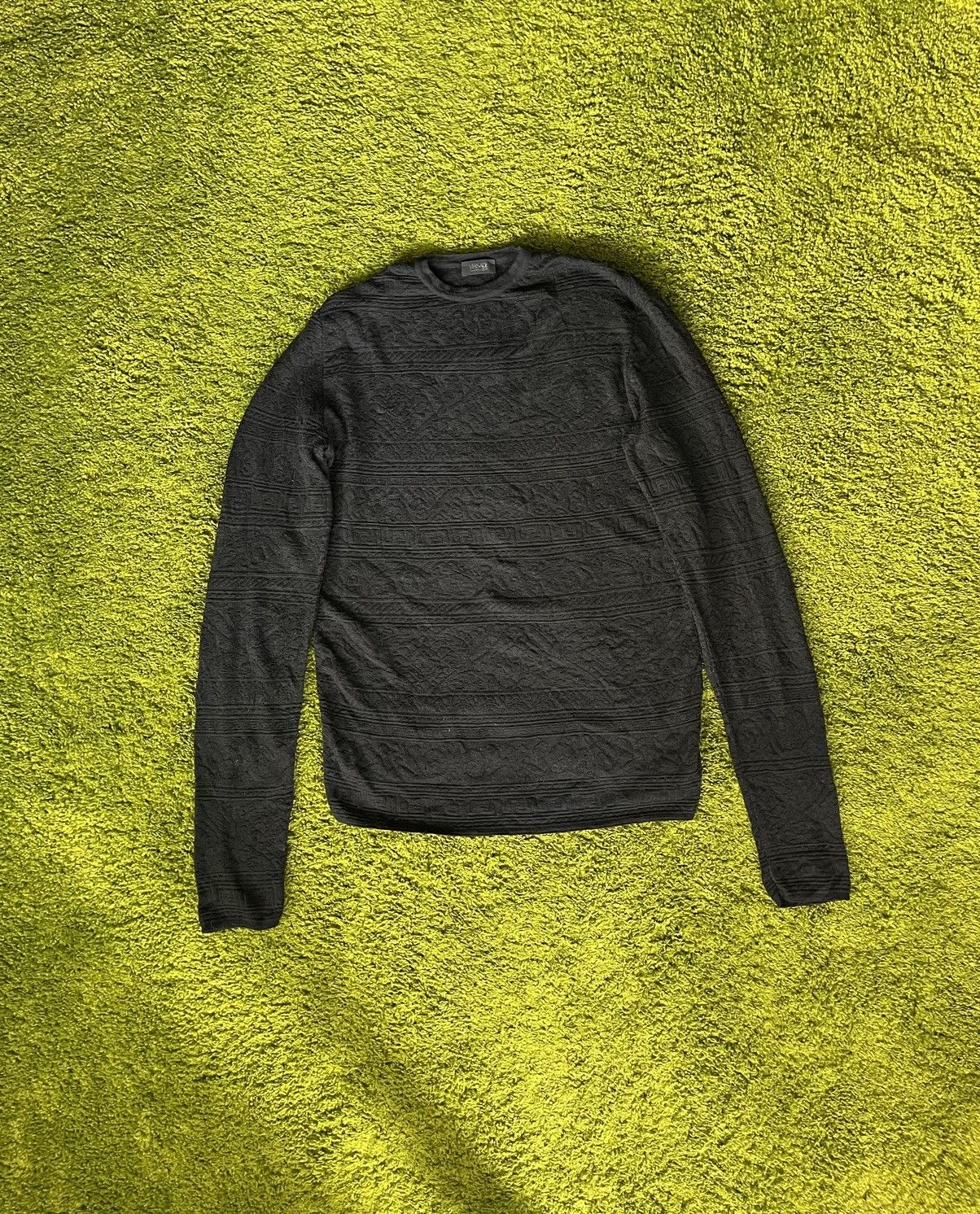Versace × Vintage Gianni Versace V2 vintage textured wool sweater archive Size US L / EU 52-54 / 3 - 10 Thumbnail