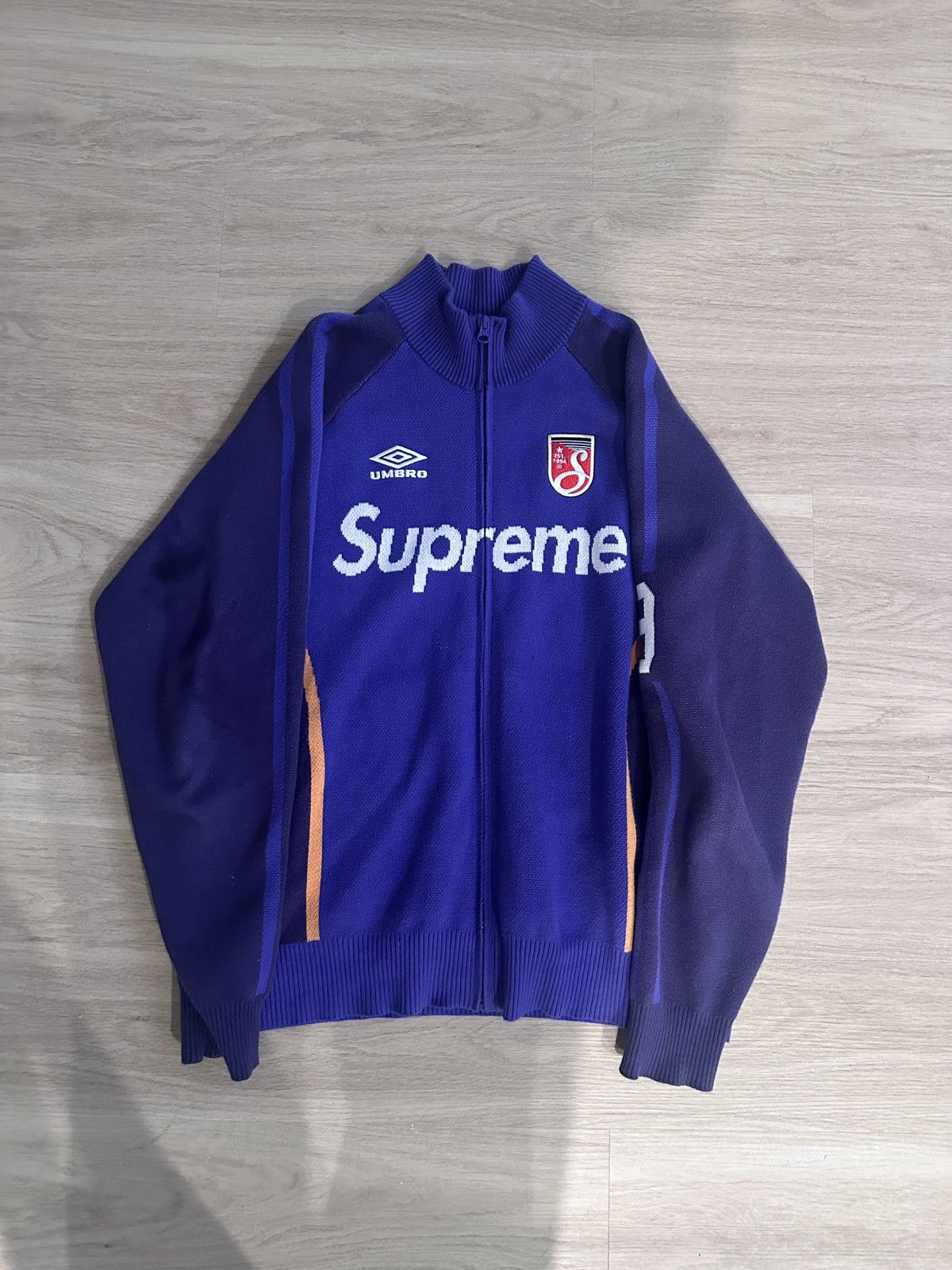 Supreme Supreme Umbro Zip Up Sweater - Light Blue - XXL - DS | Grailed