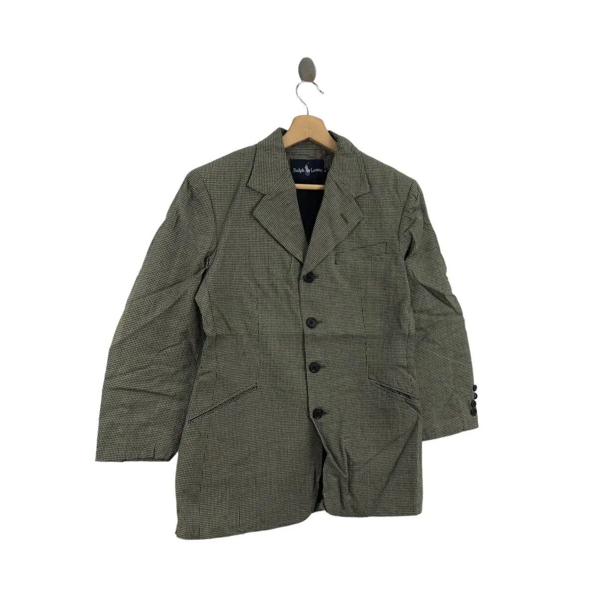 Polo Ralph Lauren Vintage RALPH LAUREN Houndstooth 4 Button Blazer Sport Coat Size US S / EU 44-46 / 1 - 2 Thumbnail