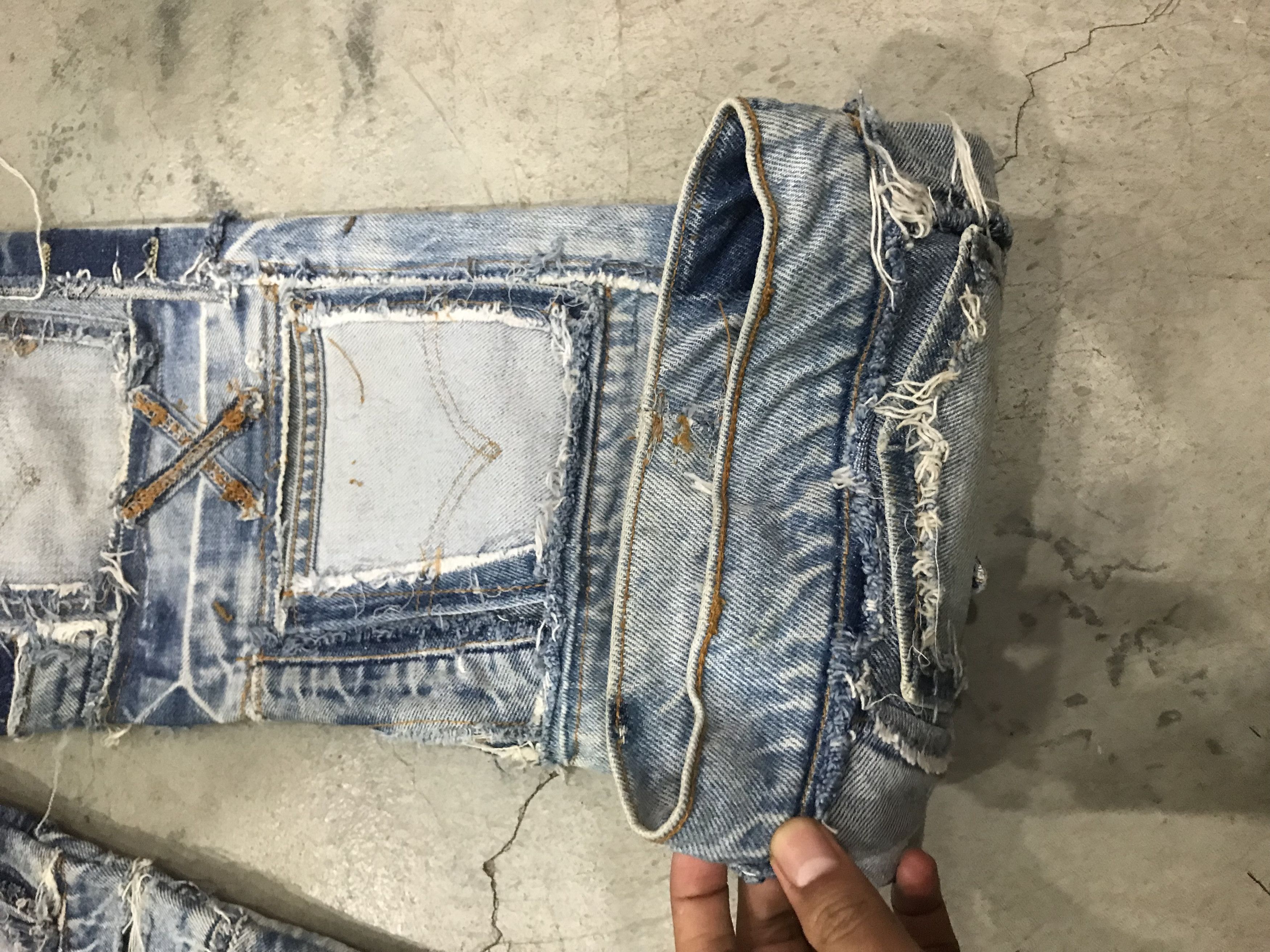 Levi's VINTAGE LEVIS PATCHWORK WITH POCKET CUSTOM MADE PANTS Size US 30 / EU 46 - 3 Thumbnail