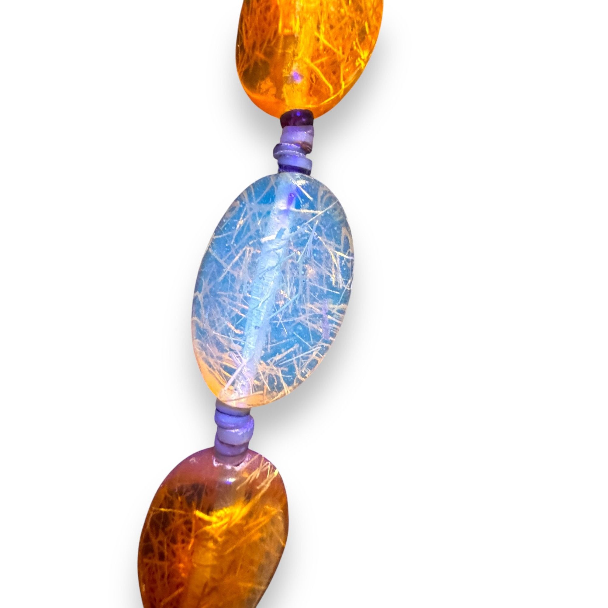 Other Amber & Shell Necklace With Flower Pendant 19" Size ONE SIZE - 3 Thumbnail