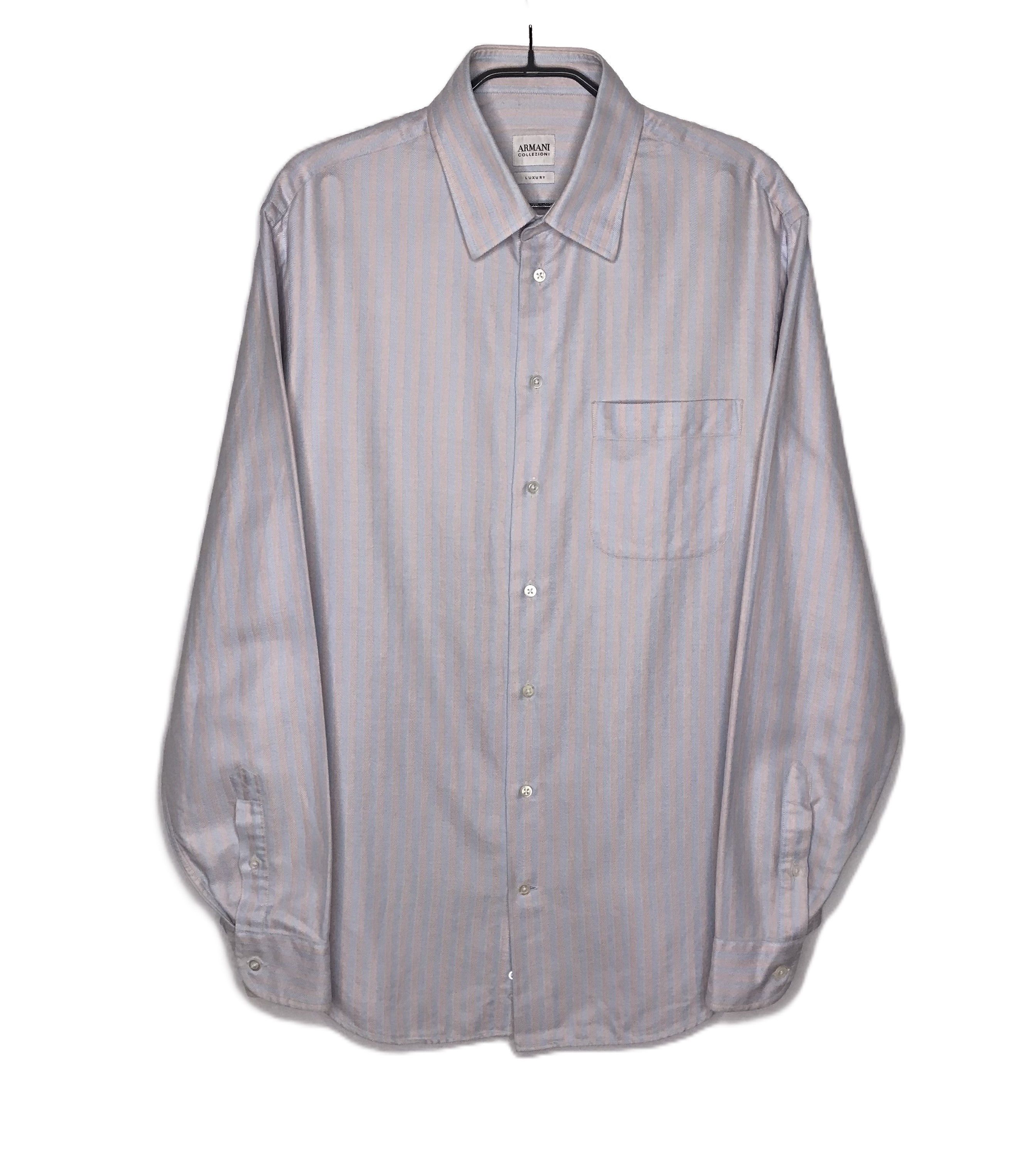 Armani Collezioni Armani Collezioni Striped Shirt Men's Sz 41 Size US M / EU 48-50 / 2 - 1 Thumbnail