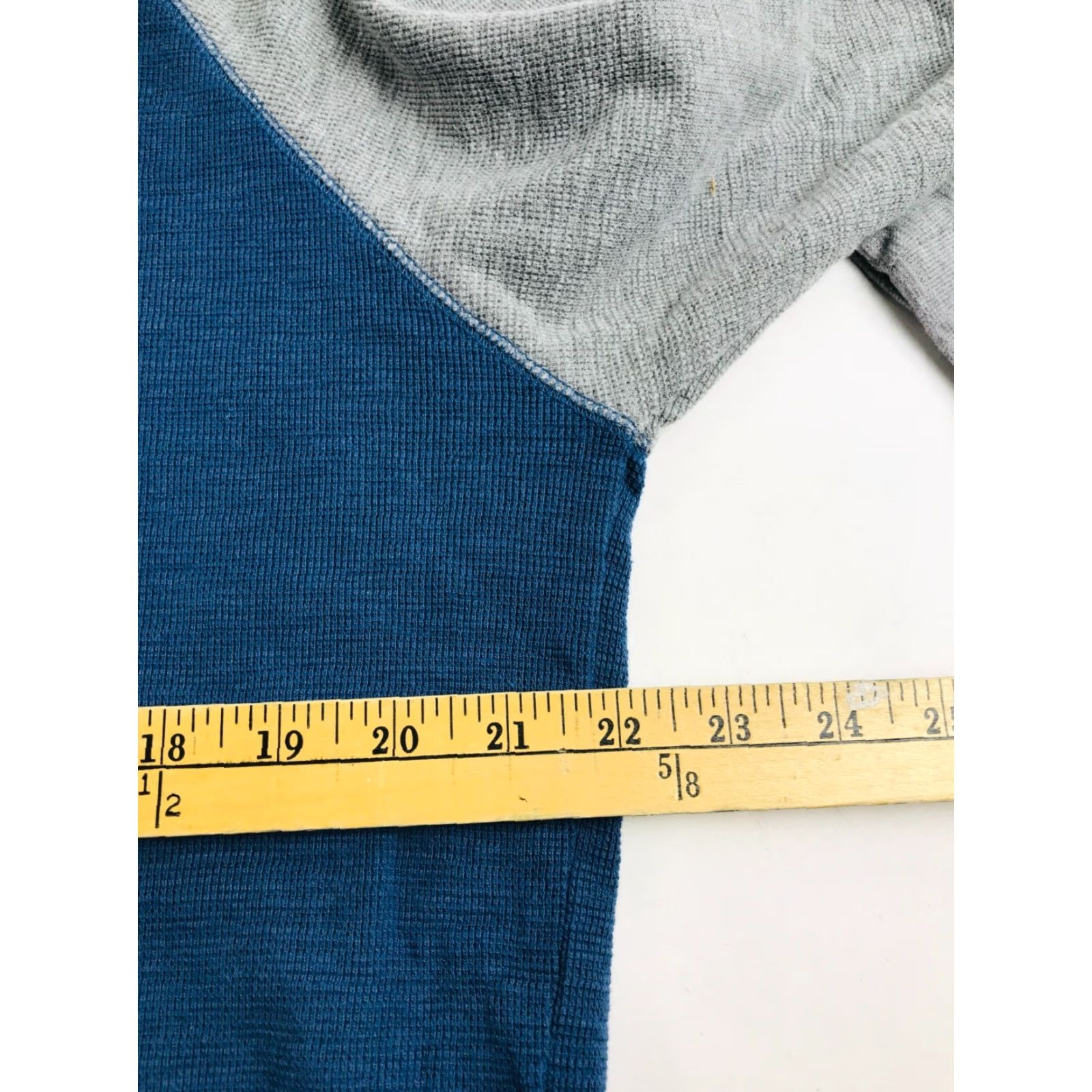 Vintage Northcrest Shirt Men's XL Blue Round Henley Long Sleeve Close Knit T-Shirt Size US XL / EU 56 / 4 - 3 Thumbnail