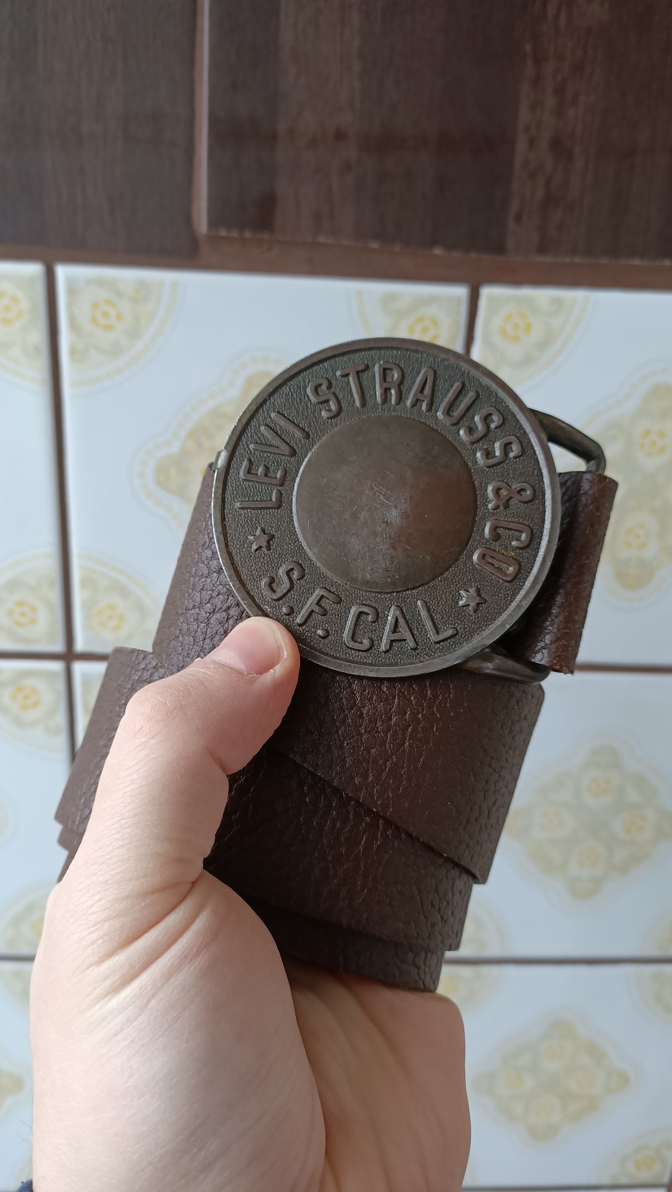Levi's Vintage 90' Levi's leather brown belt Size ONE SIZE - 1 Thumbnail