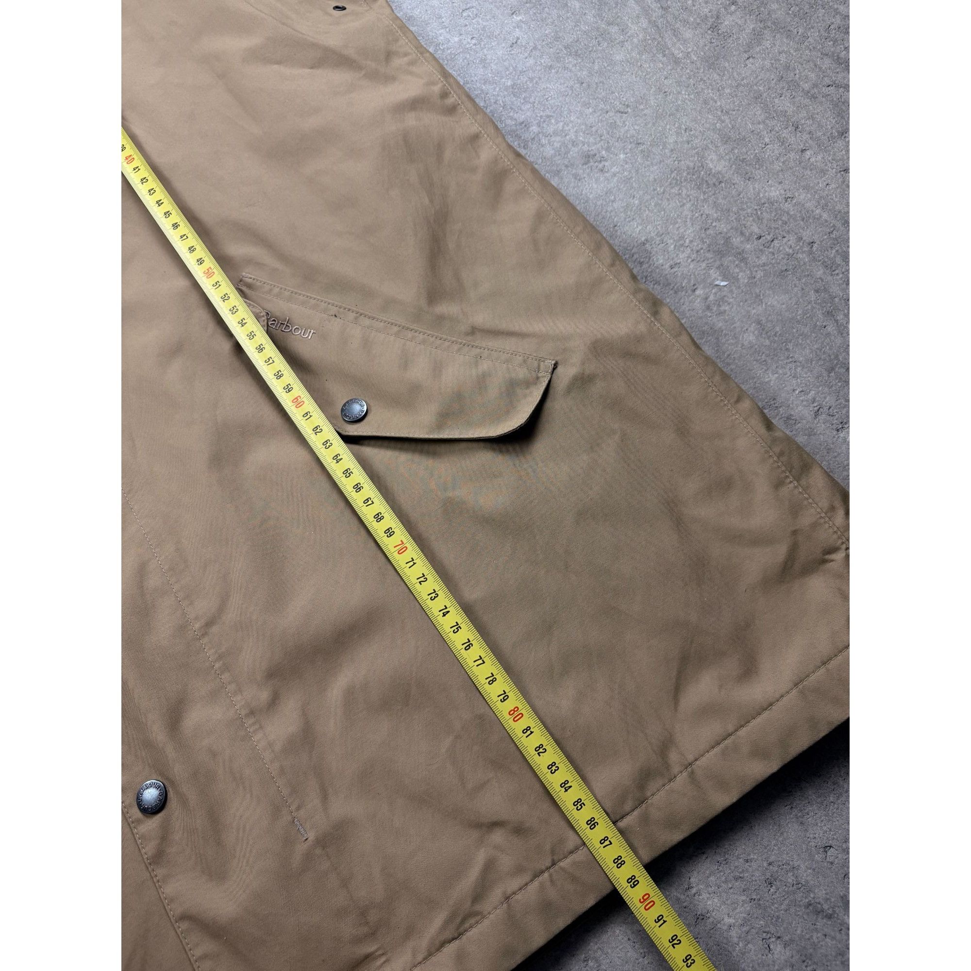 Barbour Barbour Mens Beige Waxed Cotton Jacket W/ Corduroy Collar & Size US XXL / EU 58 / 5 - 13 Thumbnail